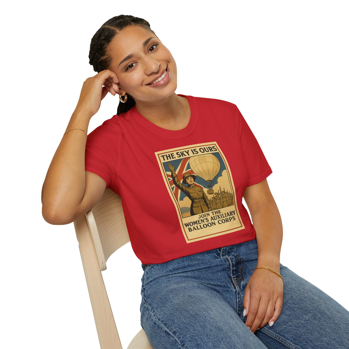 Women's Auxiliary Balloon Corps T-Shirt — Blackadder Goes Forth Comedy Gift