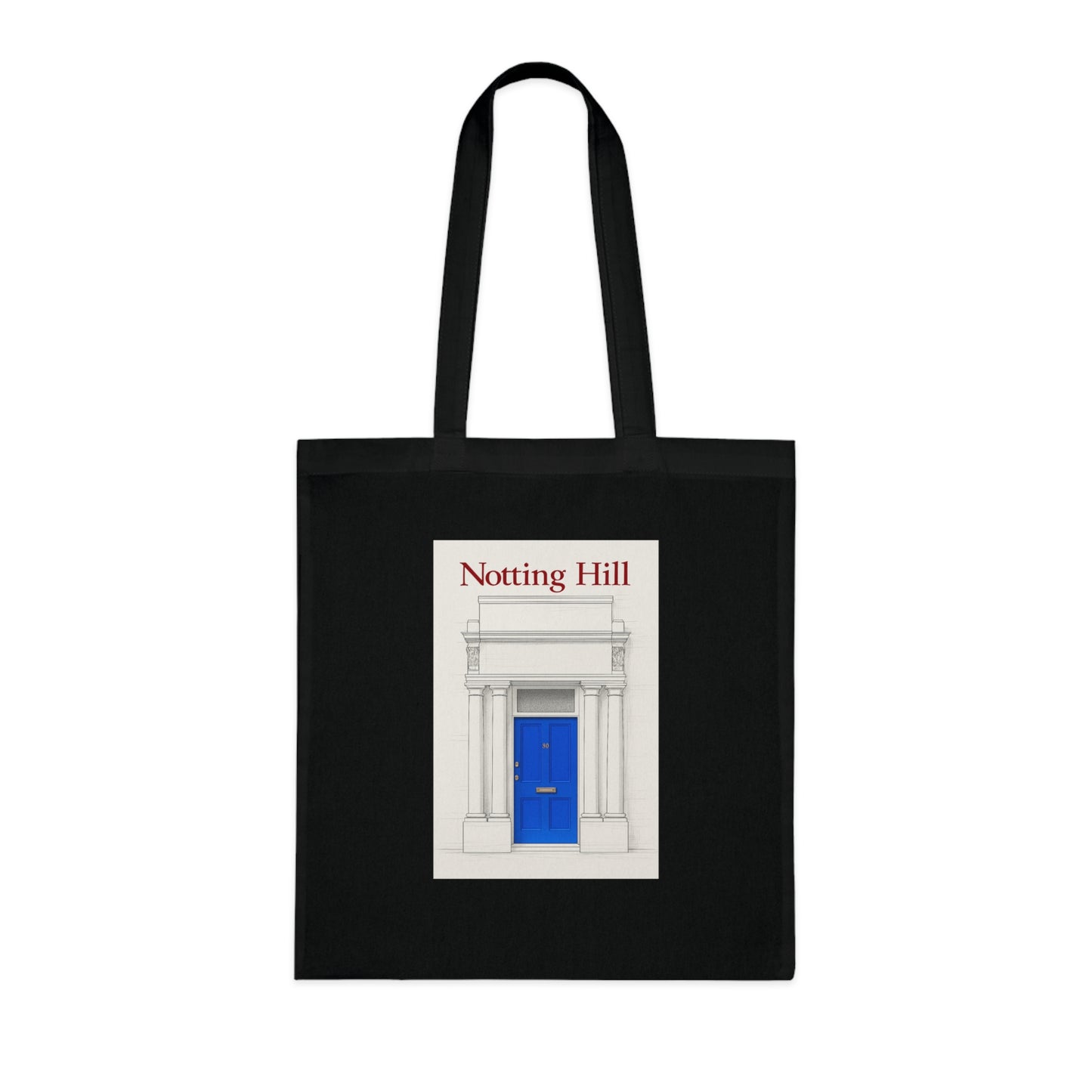 Cotton Tote featuring the iconic blue door in Notting Hill