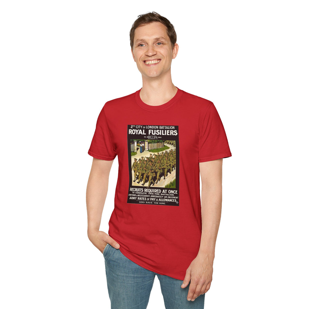 Royal Fusiliers WW1 Recruitment Poster T-Shirt | Vintage British Army Tee