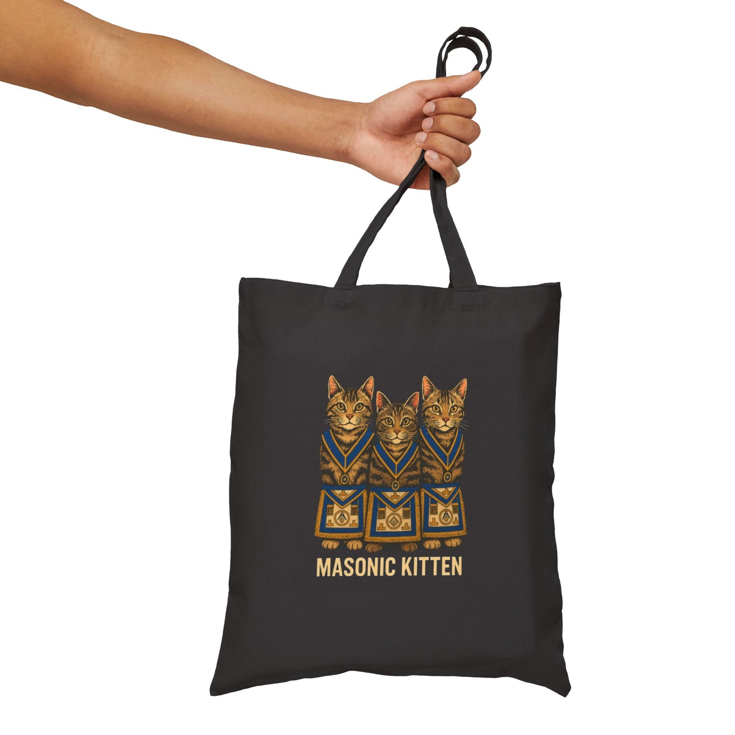 Masonic Kitten Cotton Tote Bag -