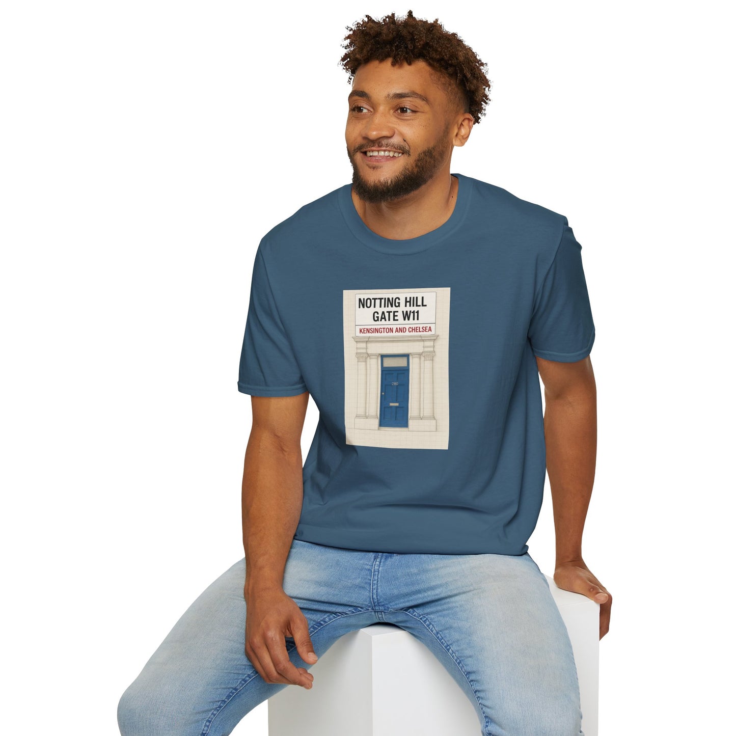 Notting Hill Gate W11 T-Shirt — The Blue Door | London Souvenir & Gift