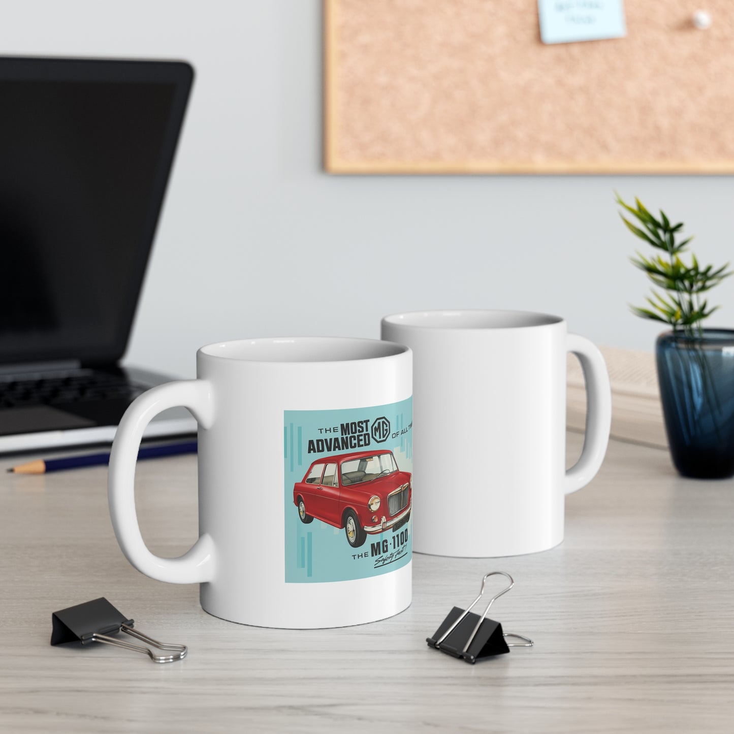MG 1100 Ceramic Coffee Mug - Classic Car Lover's Gift