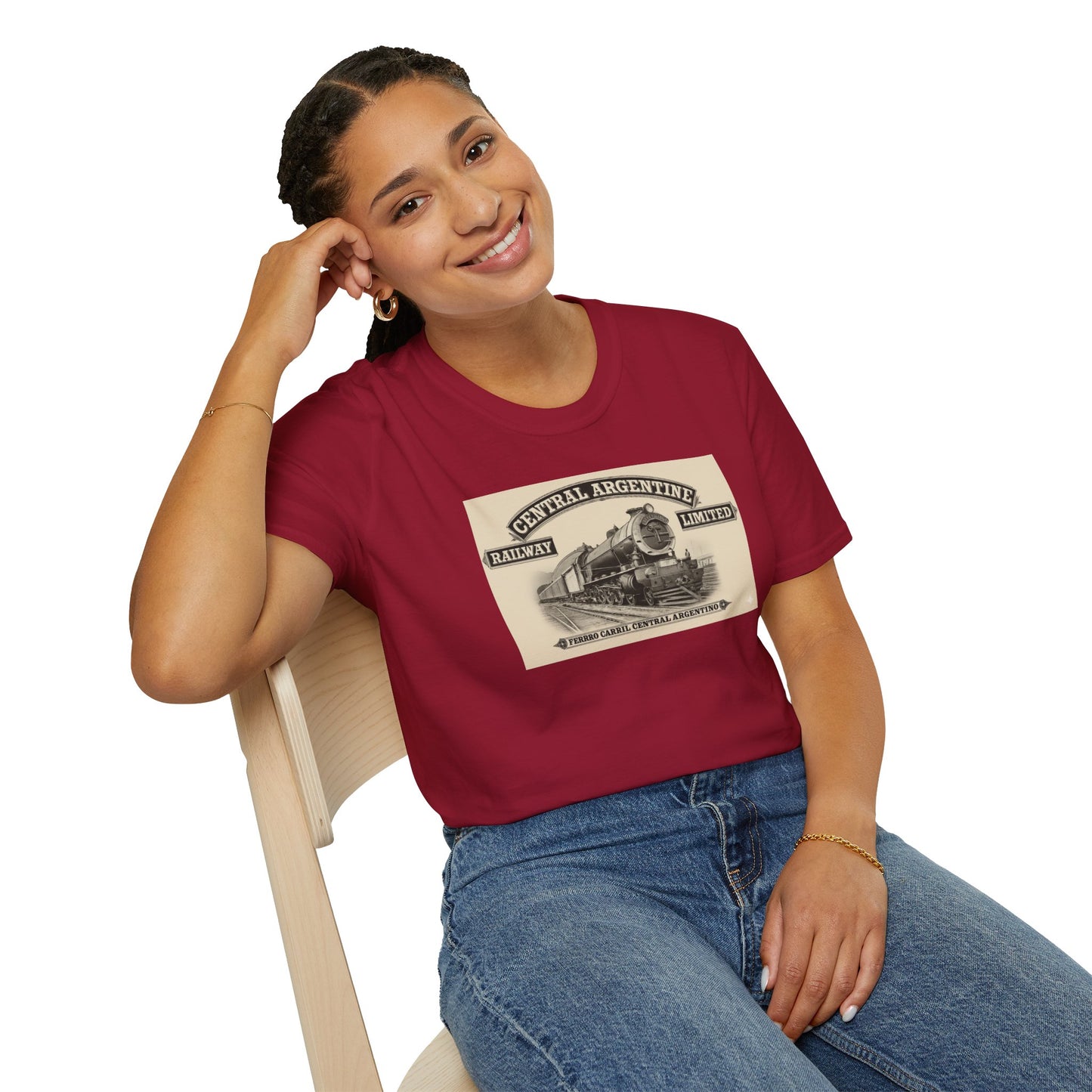 Vintage Central Argentina Railway T-Shirt – Retro Steam Train Graphic