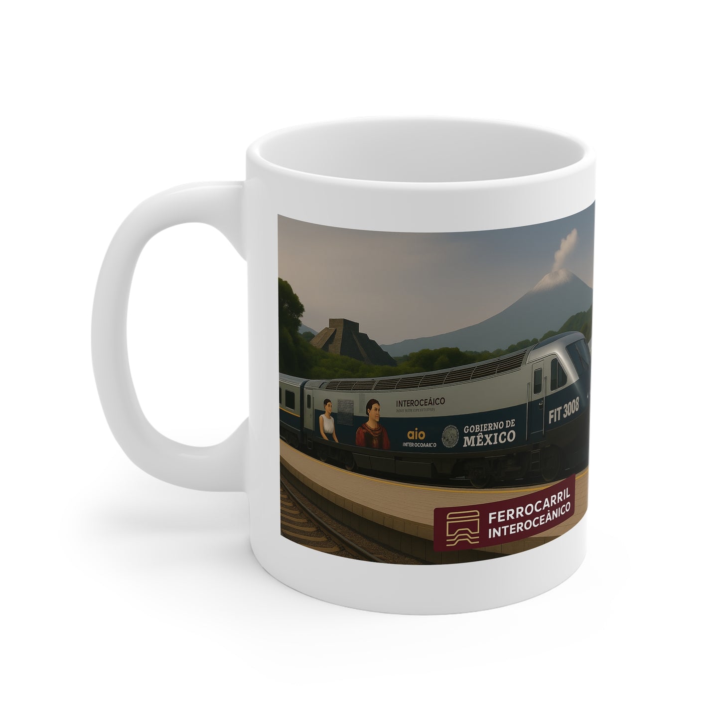 Interoceanic Railway Mexico Train Mug featuring the HS125 ! 11oz Coffee Cup