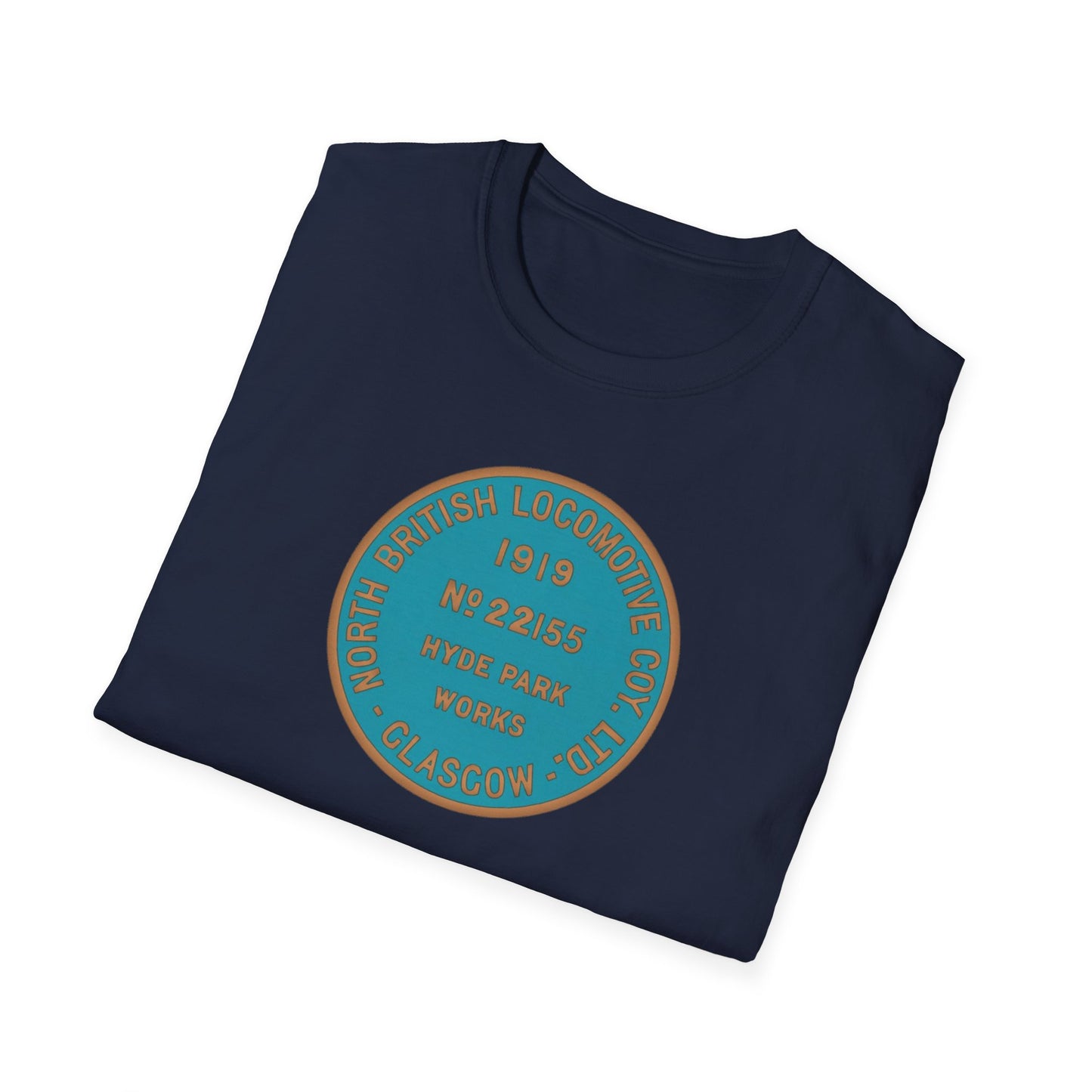 North British Locomotive Co. Builder's Plate T shirt — Glasgow Springburn | Scottish Railway Heritage Gift