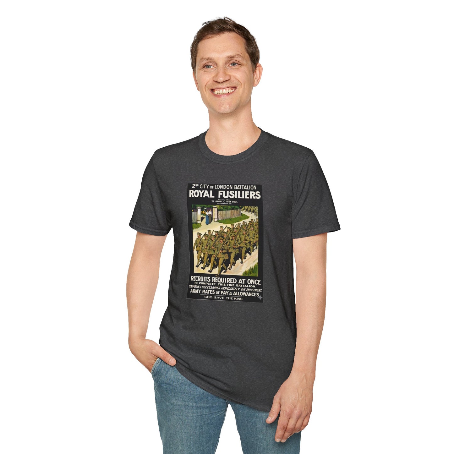 Royal Fusiliers WW1 Recruitment Poster T-Shirt | Vintage British Army Tee