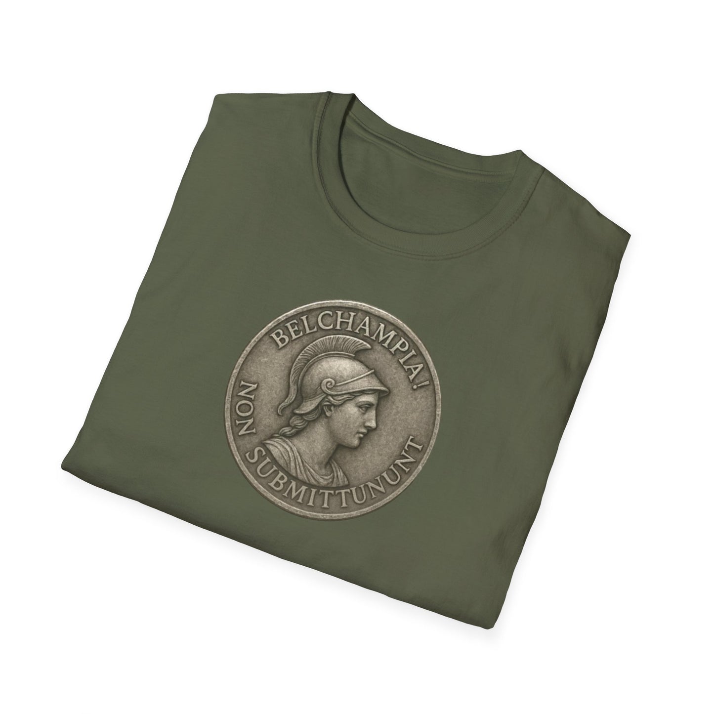 Belchampia Goddess Minerva  Unisex T-Shirt of a  Classic Medallion Design