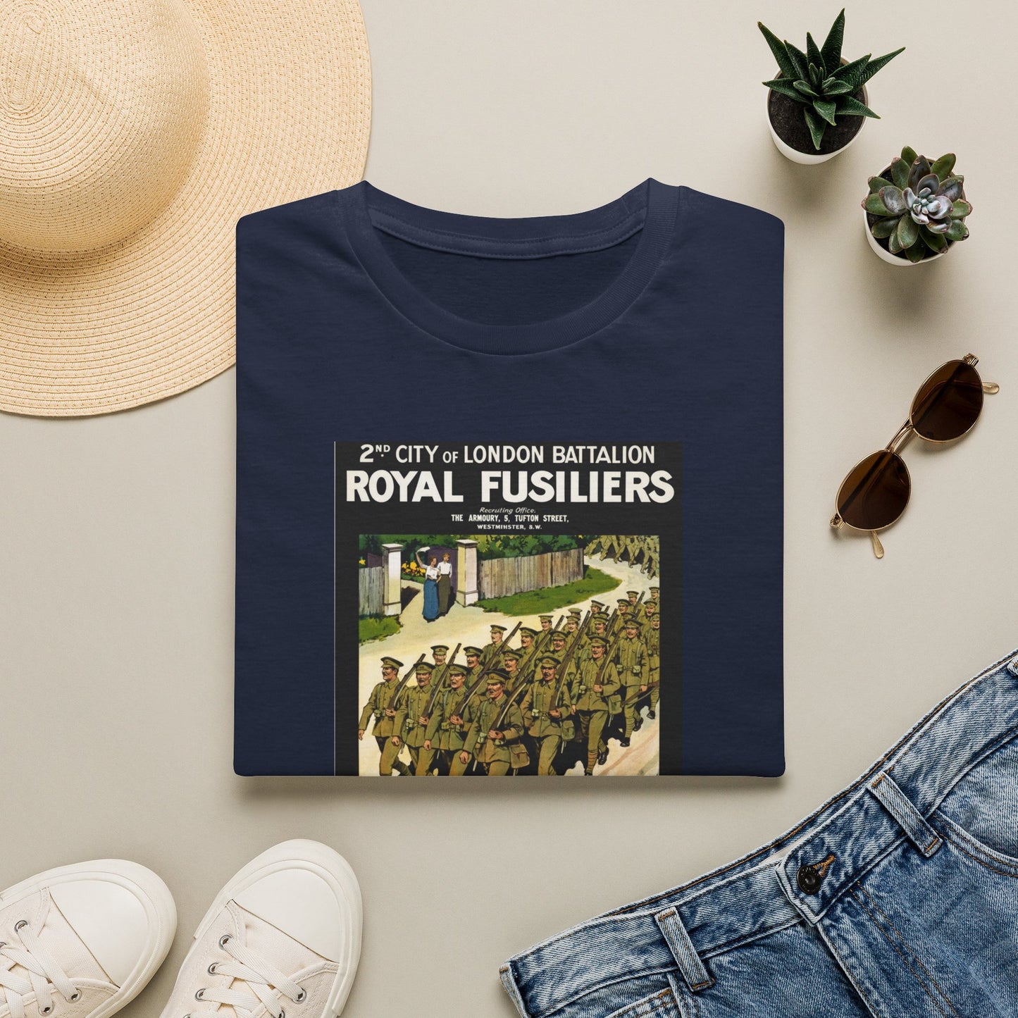 Royal Fusiliers WW1 Recruitment Poster T-Shirt | Vintage British Army Tee