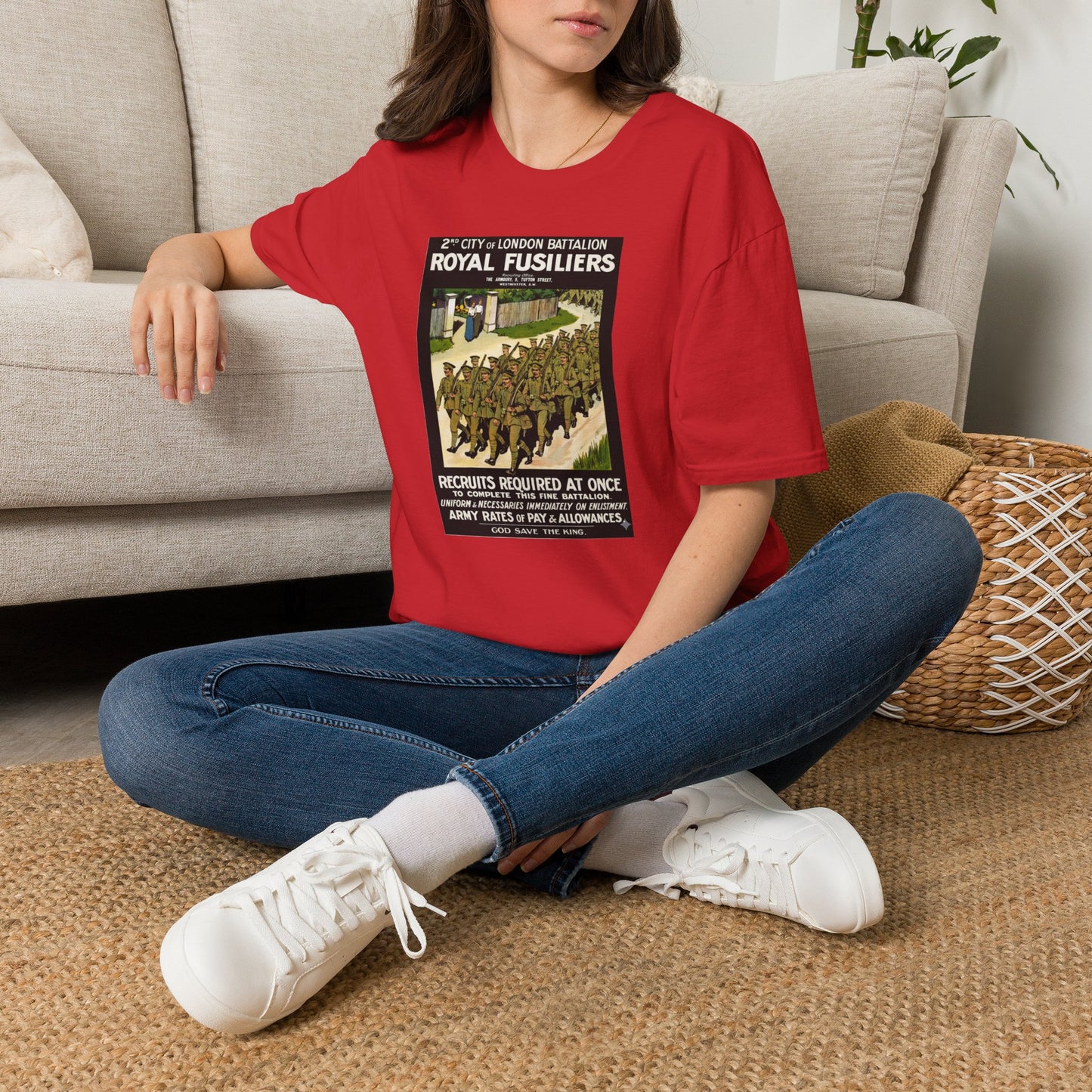 Royal Fusiliers WW1 Recruitment Poster T-Shirt | Vintage British Army Tee