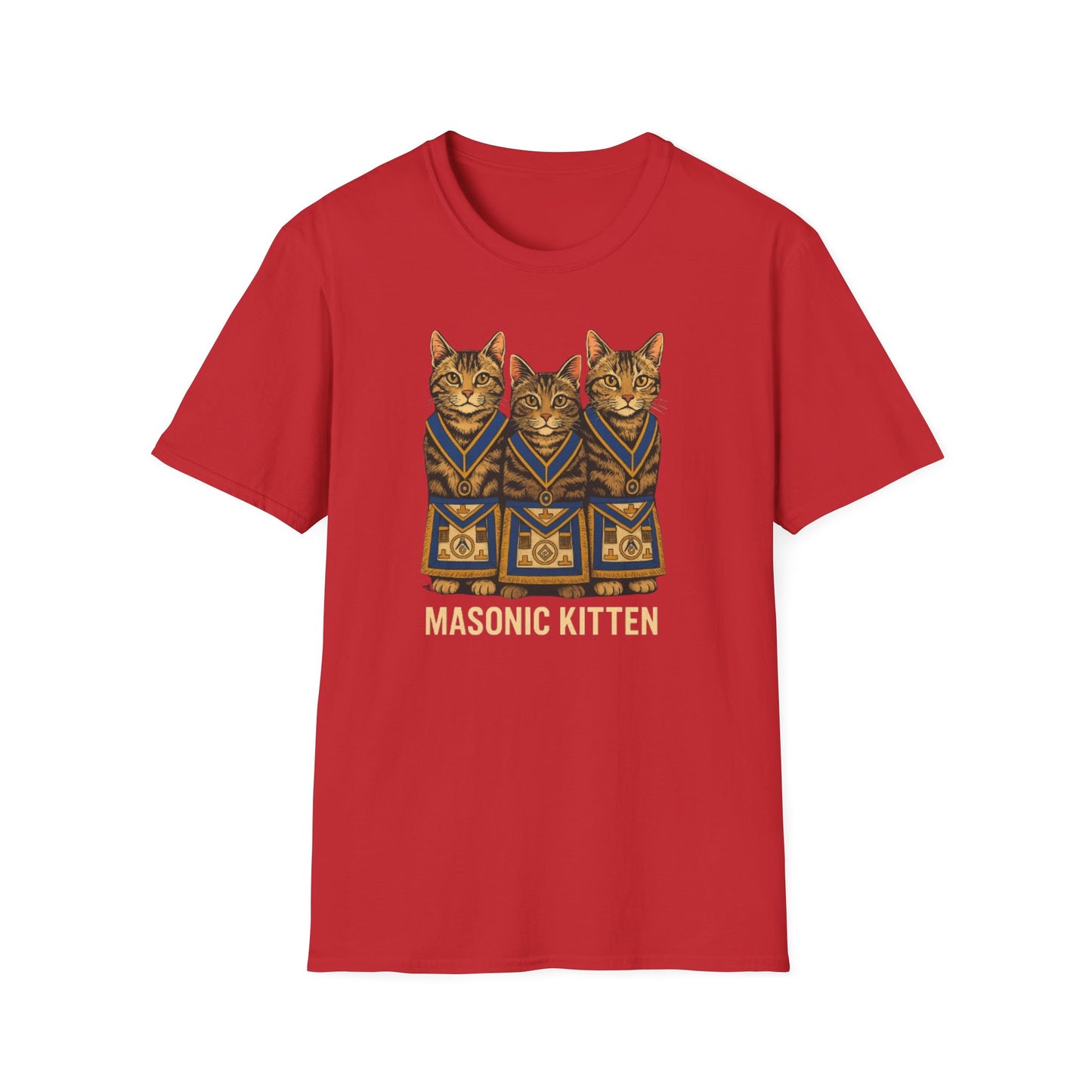 Masonic Kitten T-Shirt — Vintage Freemason Cat Graphic Tee