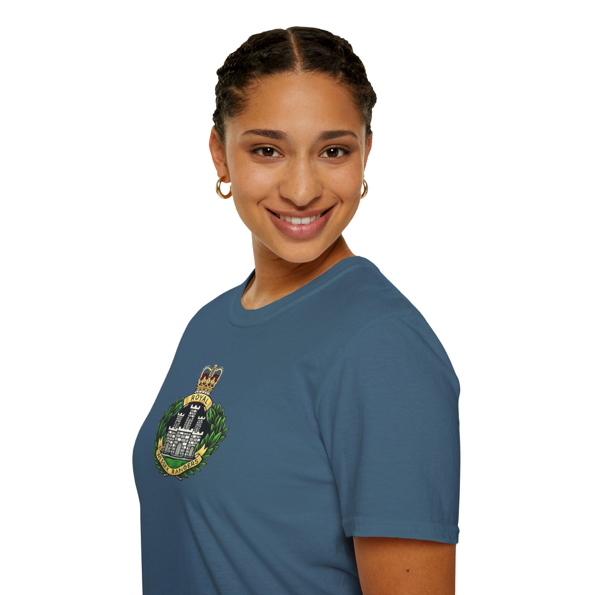 Royal Wessex Rangers – Spearhead !    Unisex Softstyle Retro  T-Shirt