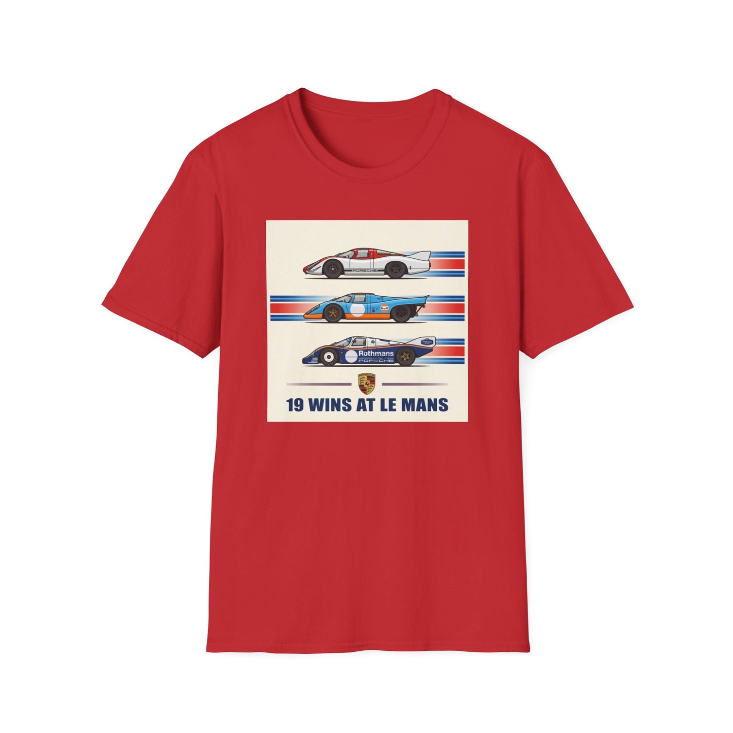 Le Mans Champions Porsche Tee — Three Winning Models 24 Hours Tribute
