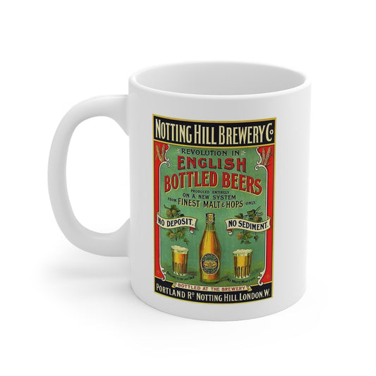 Retro Notting Hill Brewery Co 11oz White Mug
