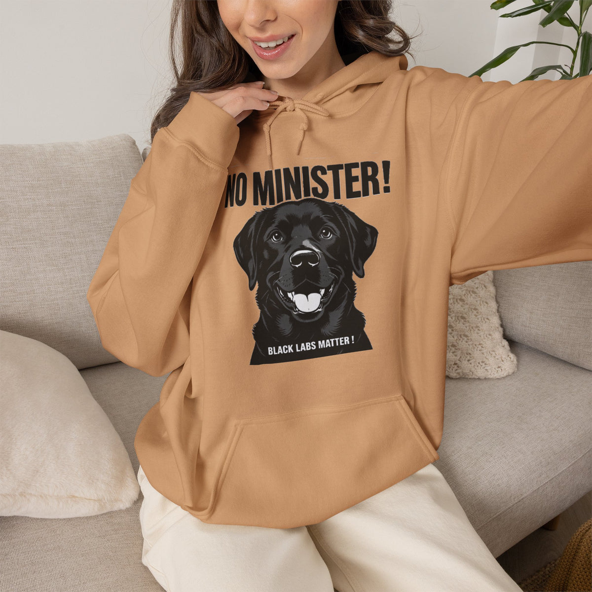 No Minister! Black Labs Matter T-Shirt – Pint, Pub & Labrador Unisex Heavy Blend™ Hooded Sweatshirt