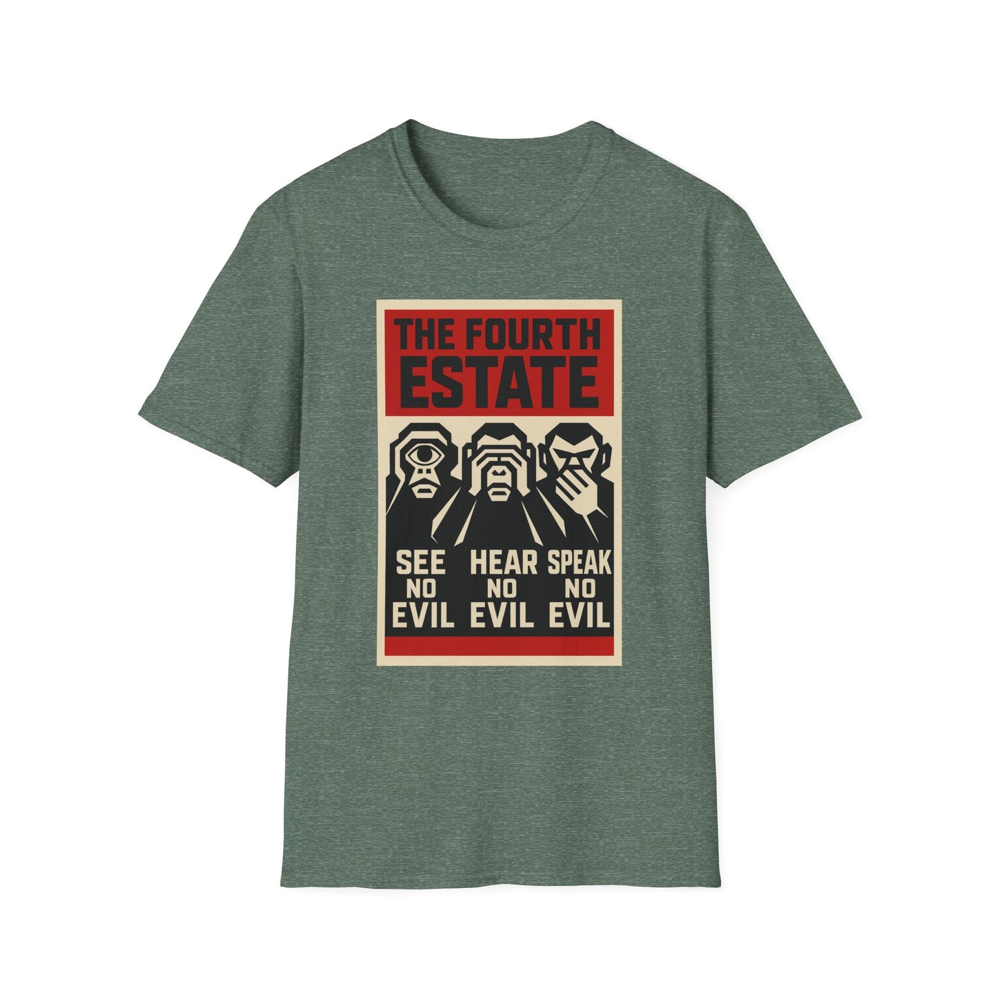 The Fourth Estate Graphic T-Shirt - See No Evil, Hear No Evil, Speak No Evil