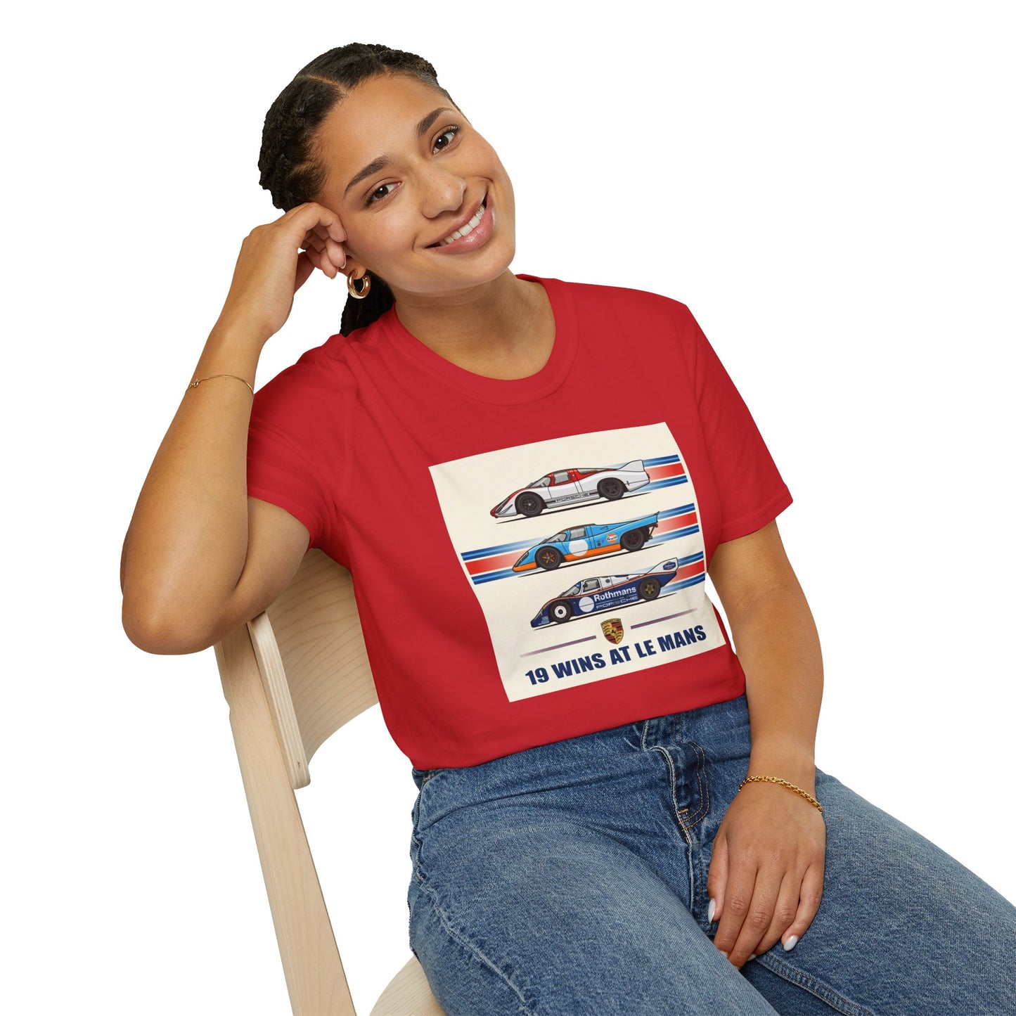 Le Mans Champions Porsche Tee — Three Winning Models 24 Hours Tribute
