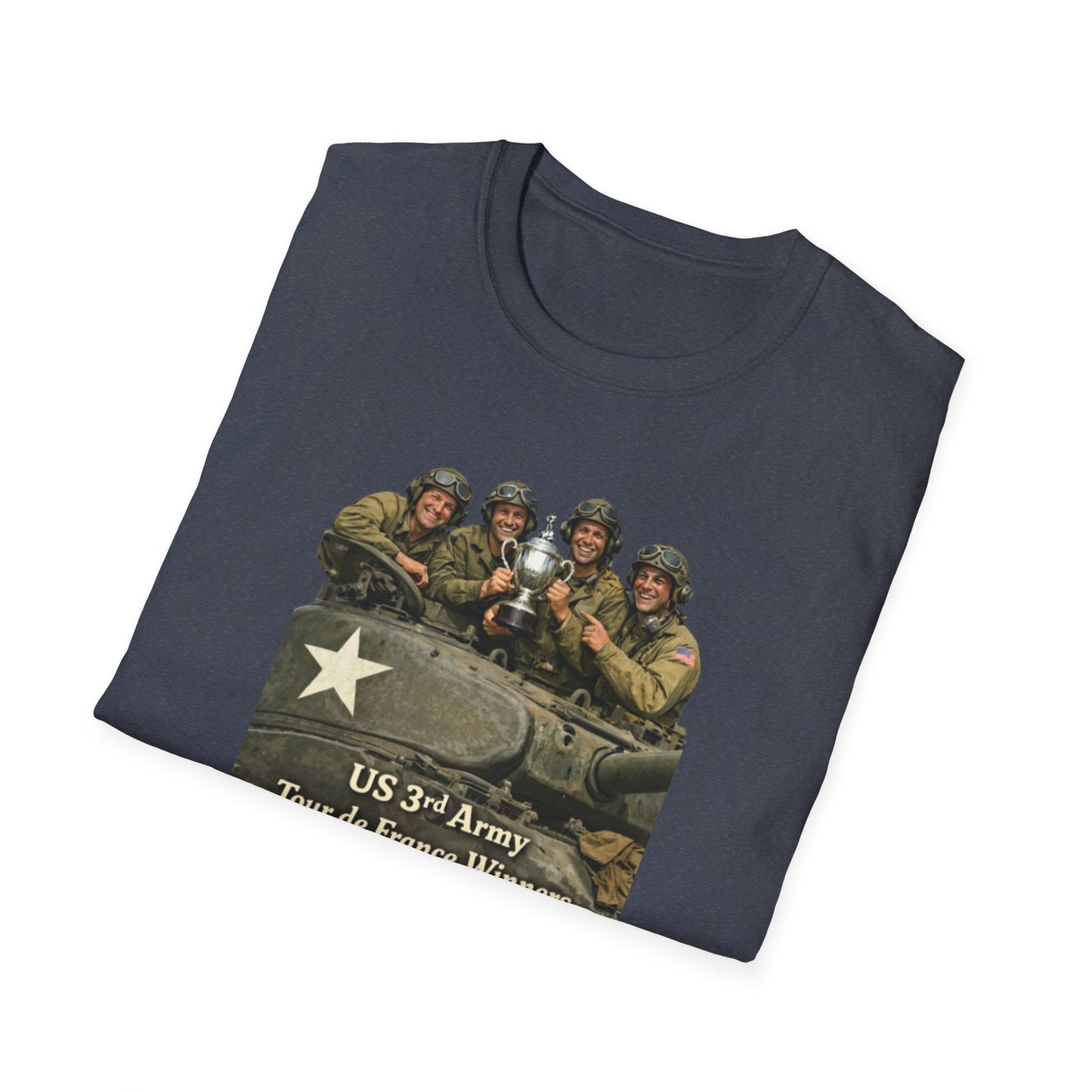 WWII US 3rd Army 'Tour de France Winners 1944' Vintage Soldiers T-Shirt