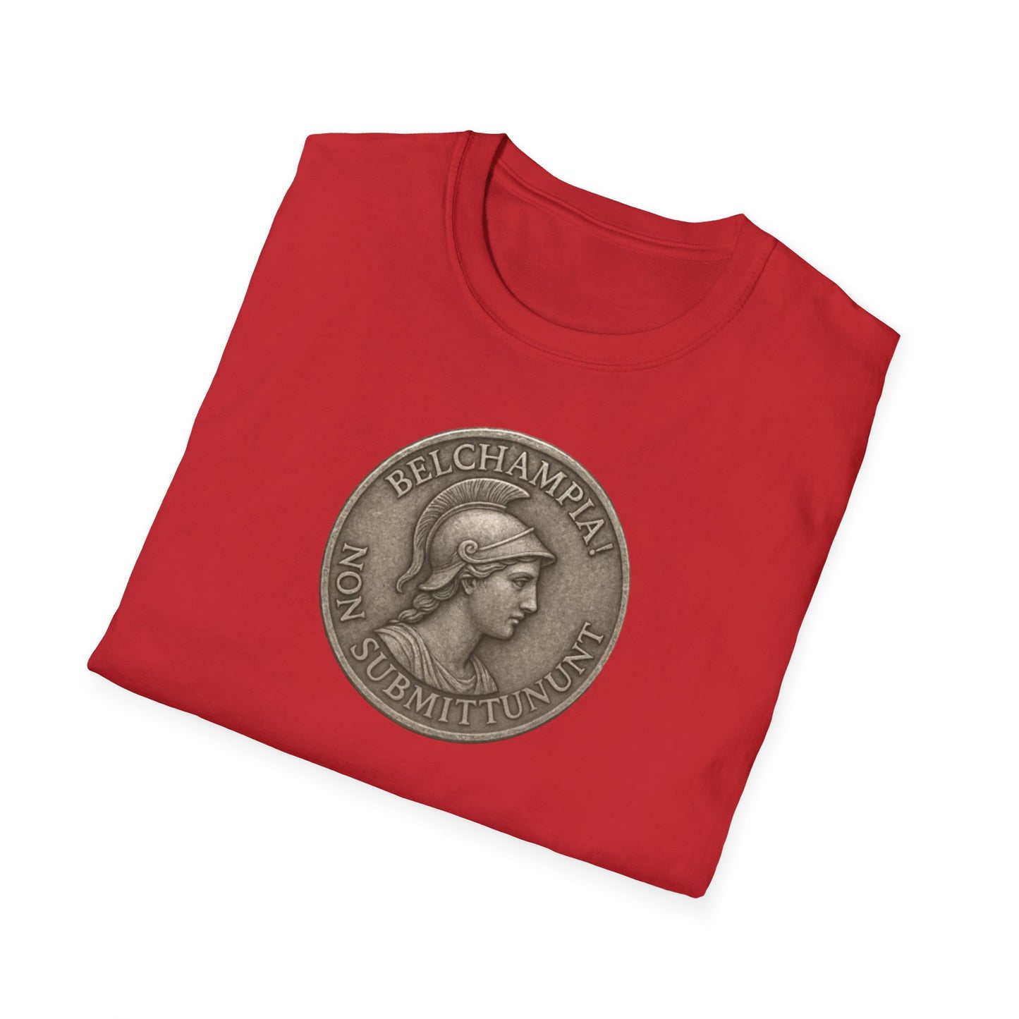 Belchampia Goddess Minerva  Unisex T-Shirt of a  Classic Medallion Design