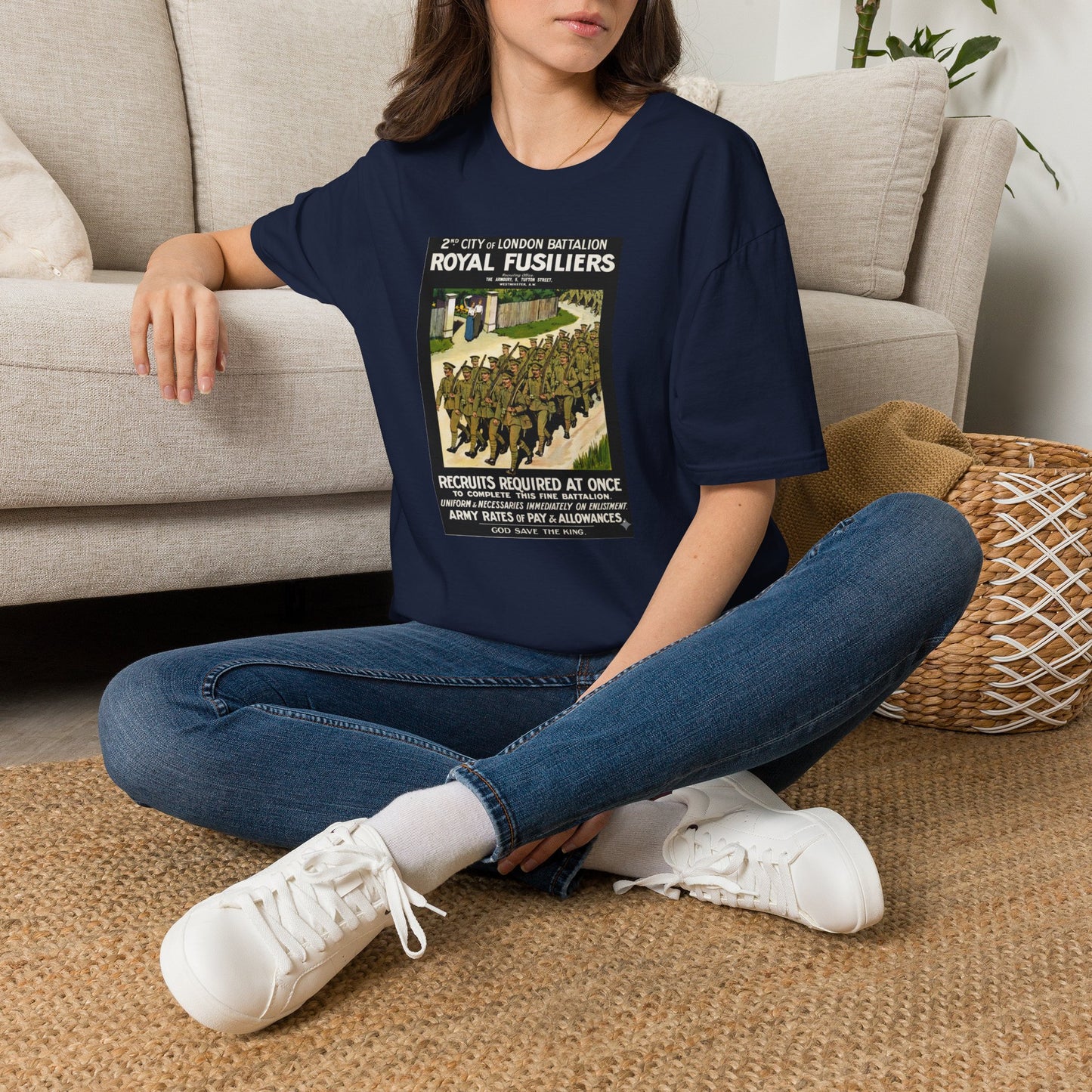 Royal Fusiliers WW1 Recruitment Poster T-Shirt | Vintage British Army Tee