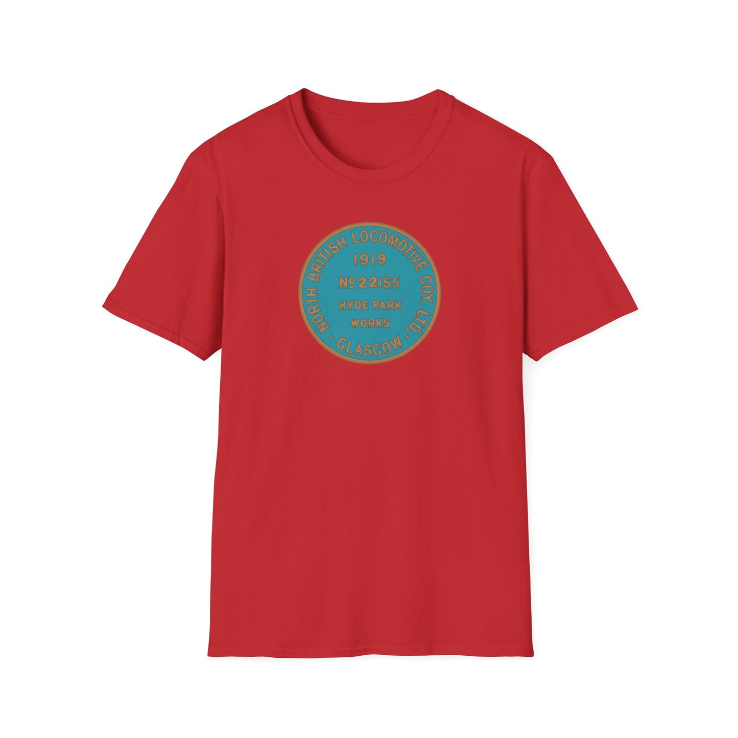 North British Locomotive Co. Builder's Plate T shirt — Glasgow Springburn | Scottish Railway Heritage Gift