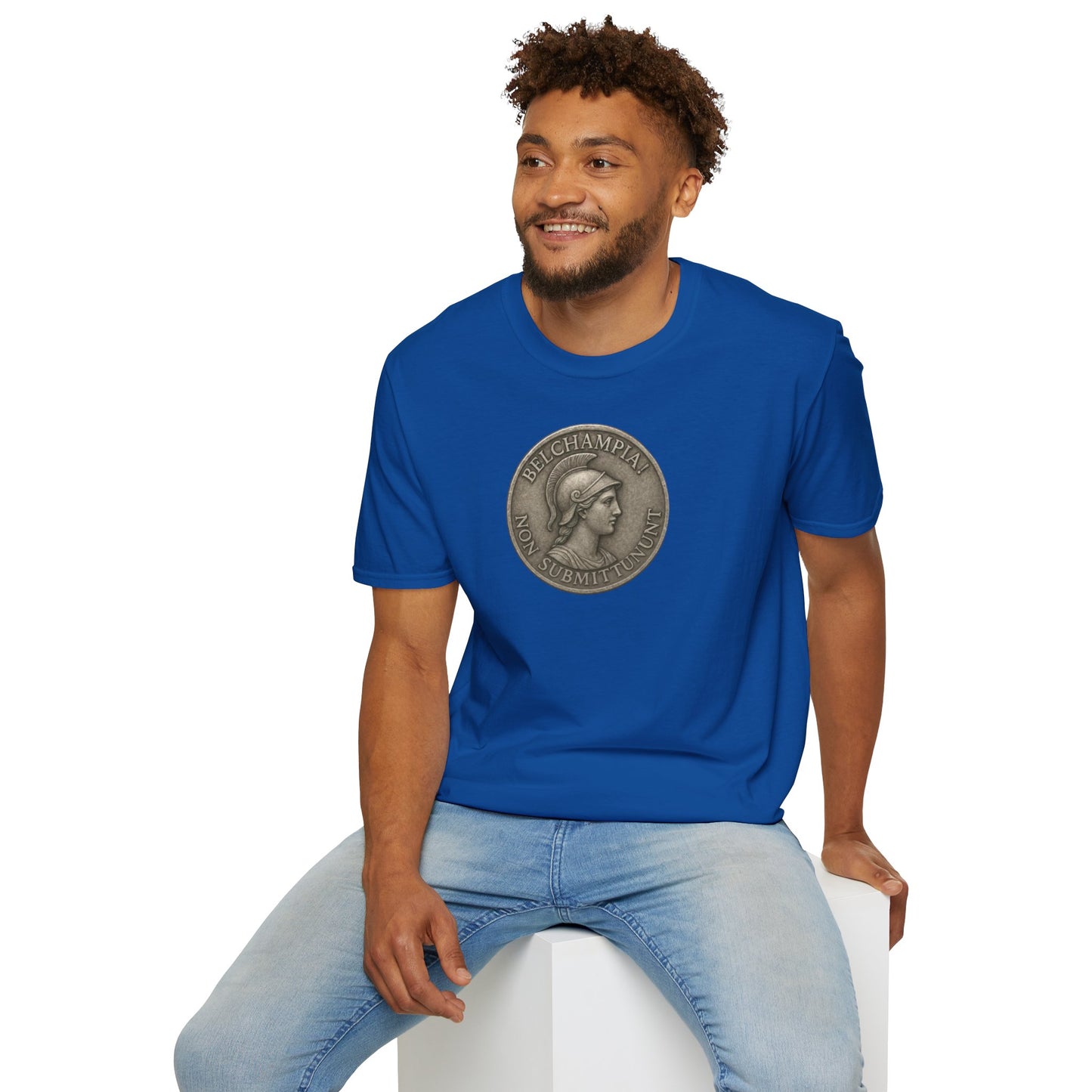 Belchampia Goddess Minerva  Unisex T-Shirt of a  Classic Medallion Design