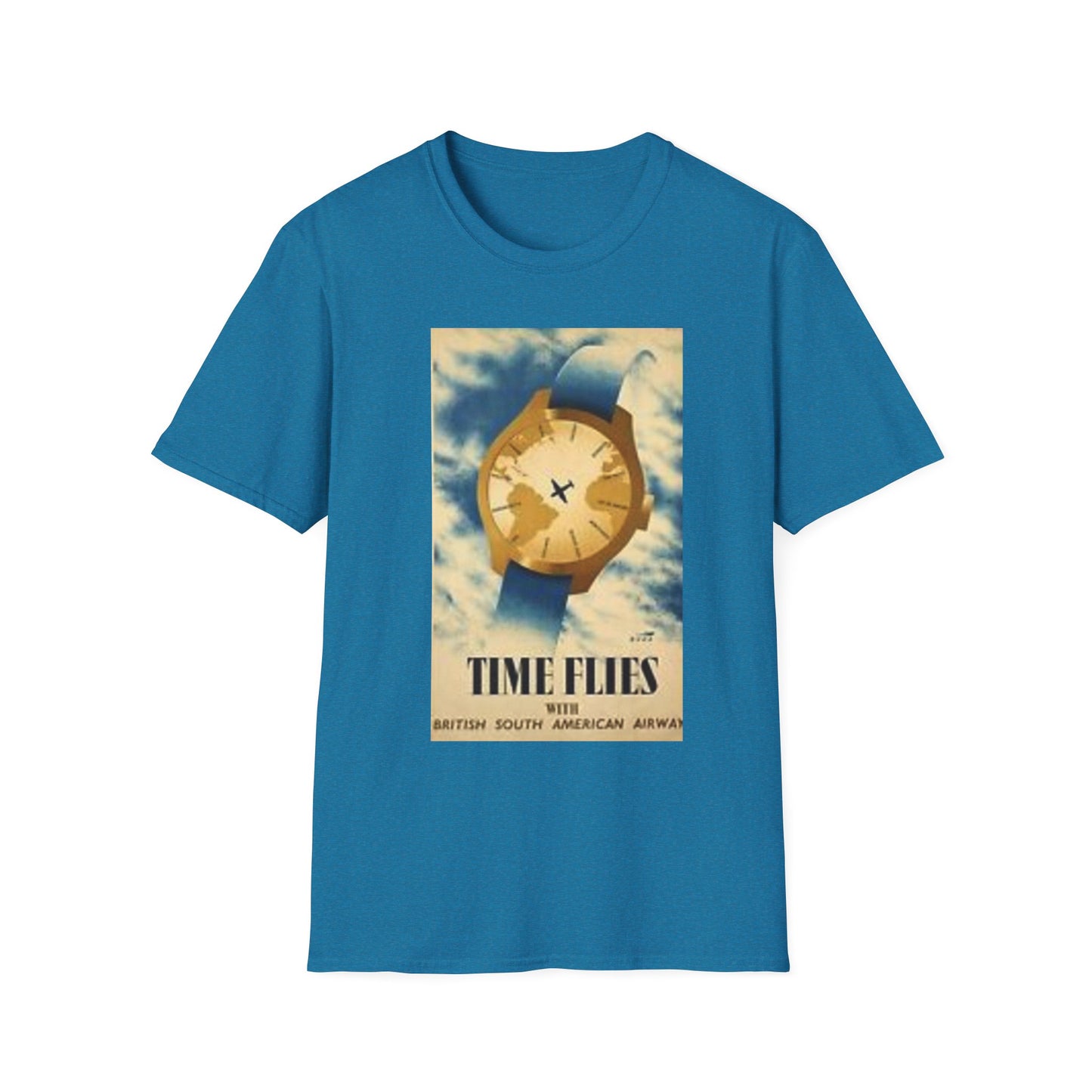 Time Flies T-Shirt — Vintage Airplane Watch Travel Graphic Tee