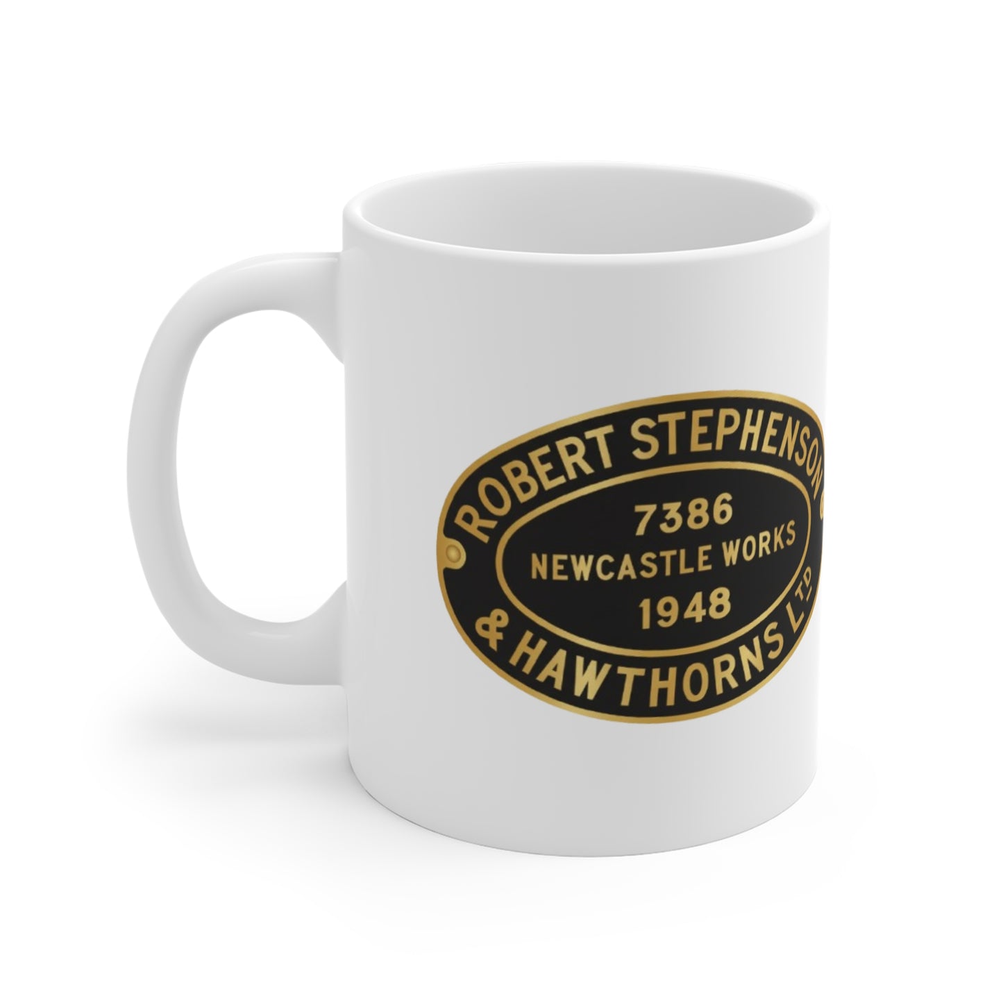 Vintage Black and Gold 11oz Coffee Mug - Robert Stephenson Design