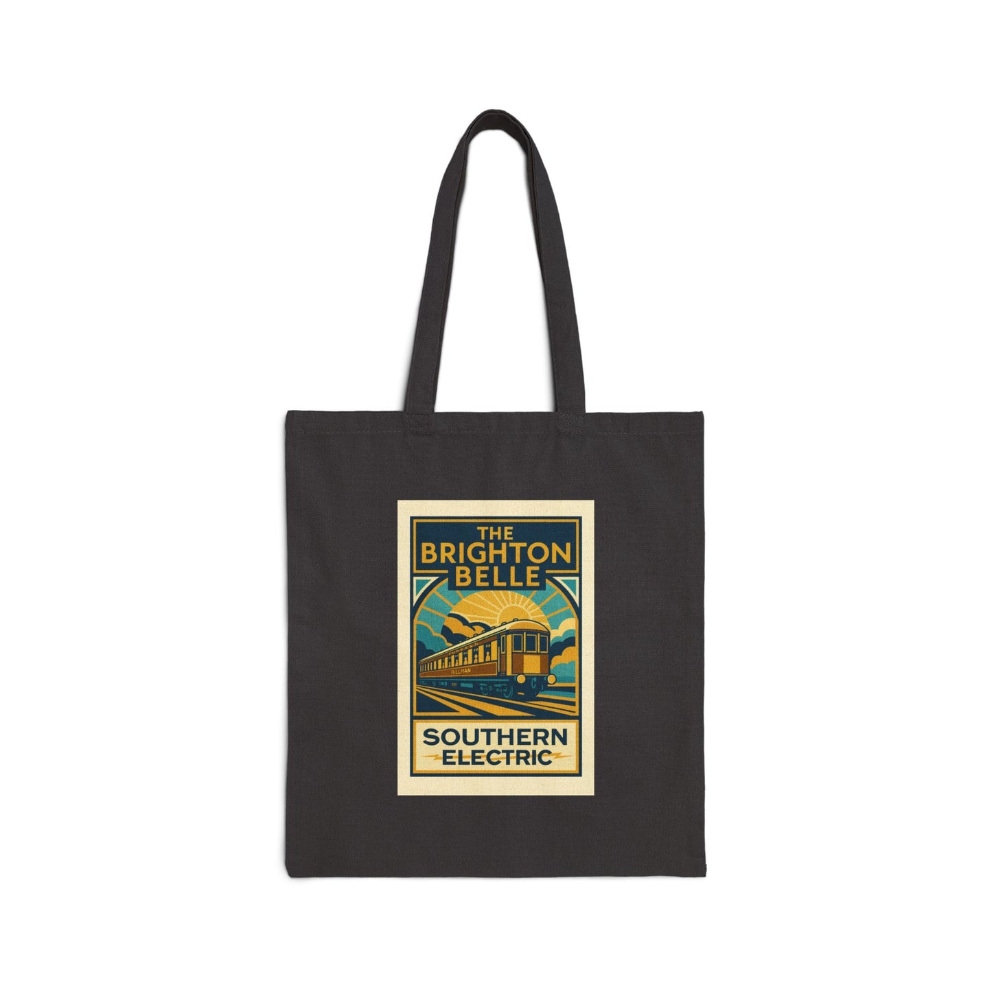 Brighton Belle Tote Bag — Vintage Pullman Train London to Brighton Canvas Tote