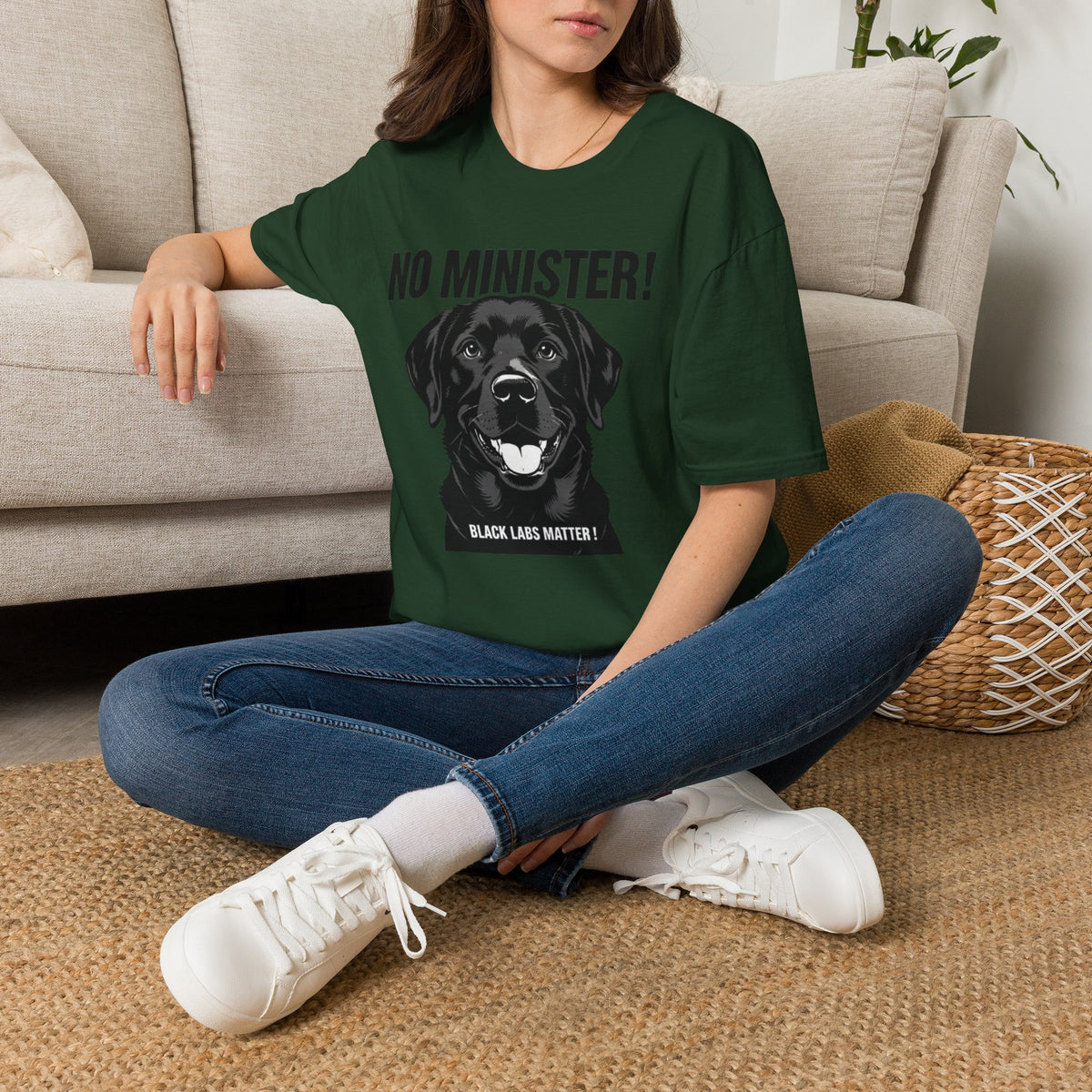 No Minister! Black Labs Matter T-Shirt – Pint, Pub & Labrador Unisex Tee