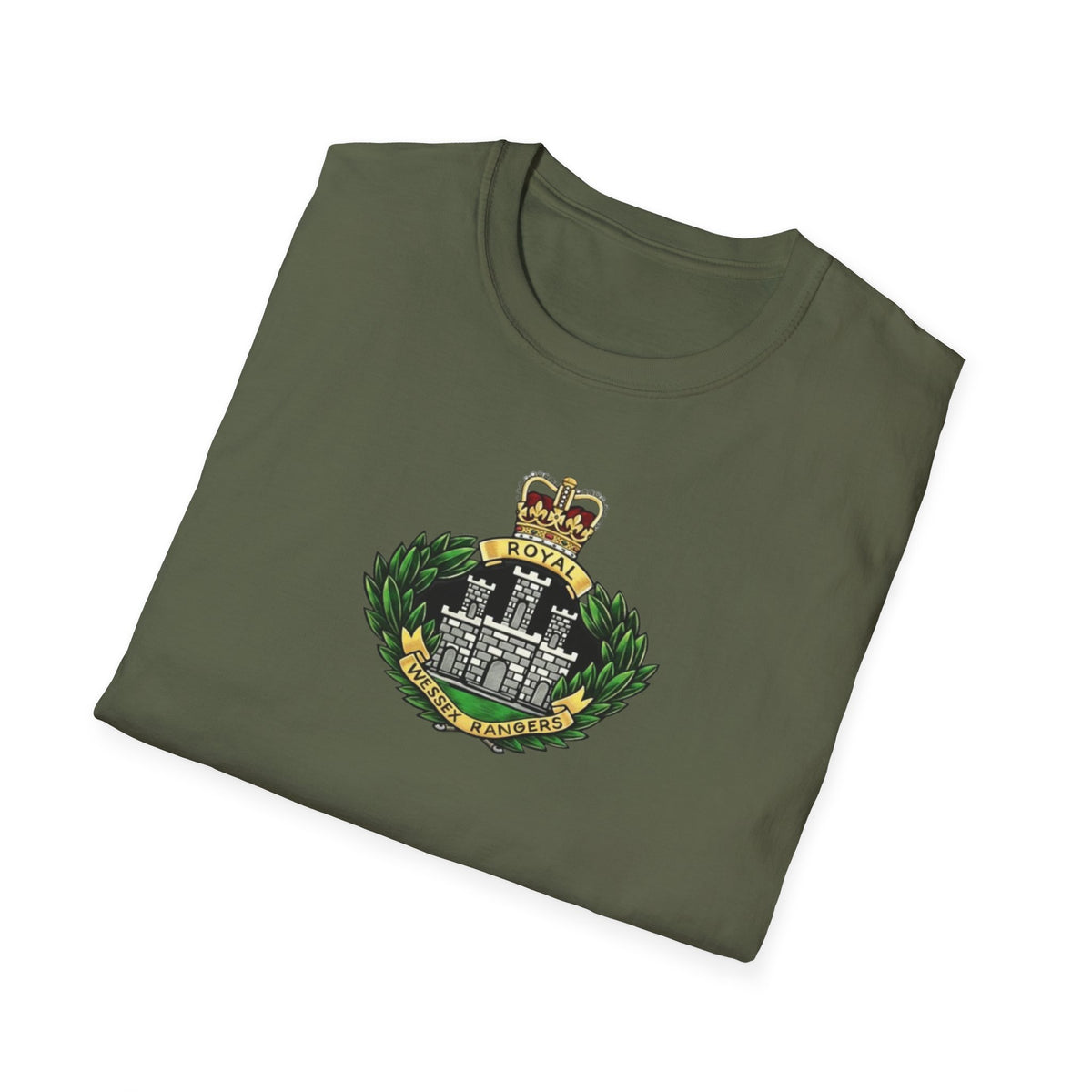 Royal Wessex Rangers – Spearhead !    Unisex Softstyle Retro  T-Shirt