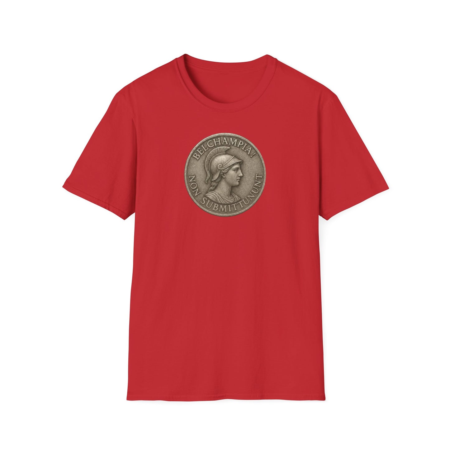 Belchampia Goddess Minerva  Unisex T-Shirt of a  Classic Medallion Design