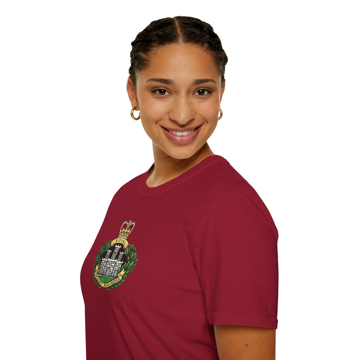Royal Wessex Rangers – Spearhead !    Unisex Softstyle Retro  T-Shirt