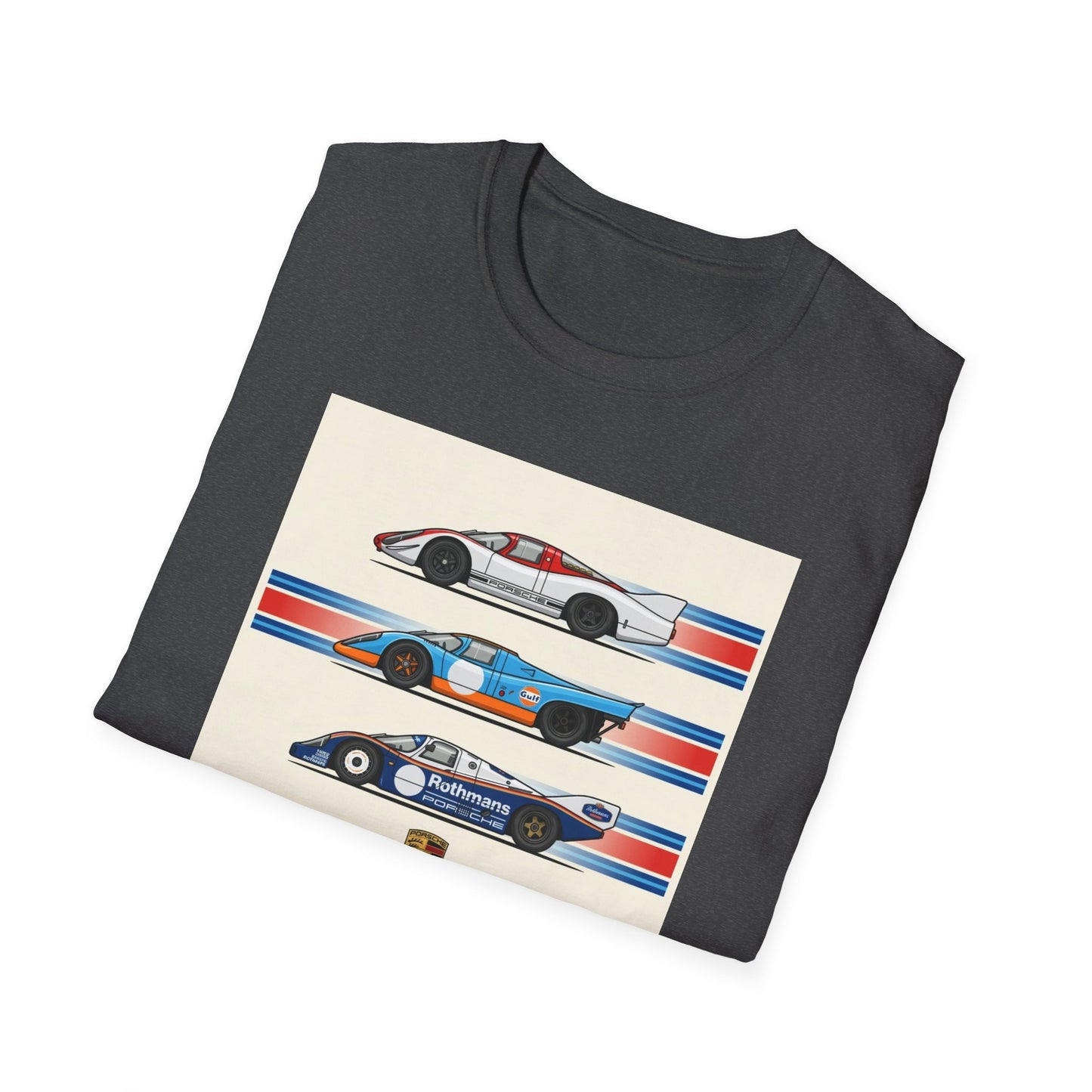 Le Mans Champions Porsche Tee — Three Winning Models 24 Hours Tribute