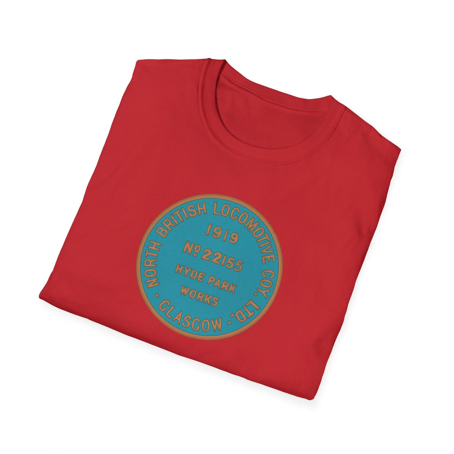 North British Locomotive Co. Builder's Plate T shirt — Glasgow Springburn | Scottish Railway Heritage Gift
