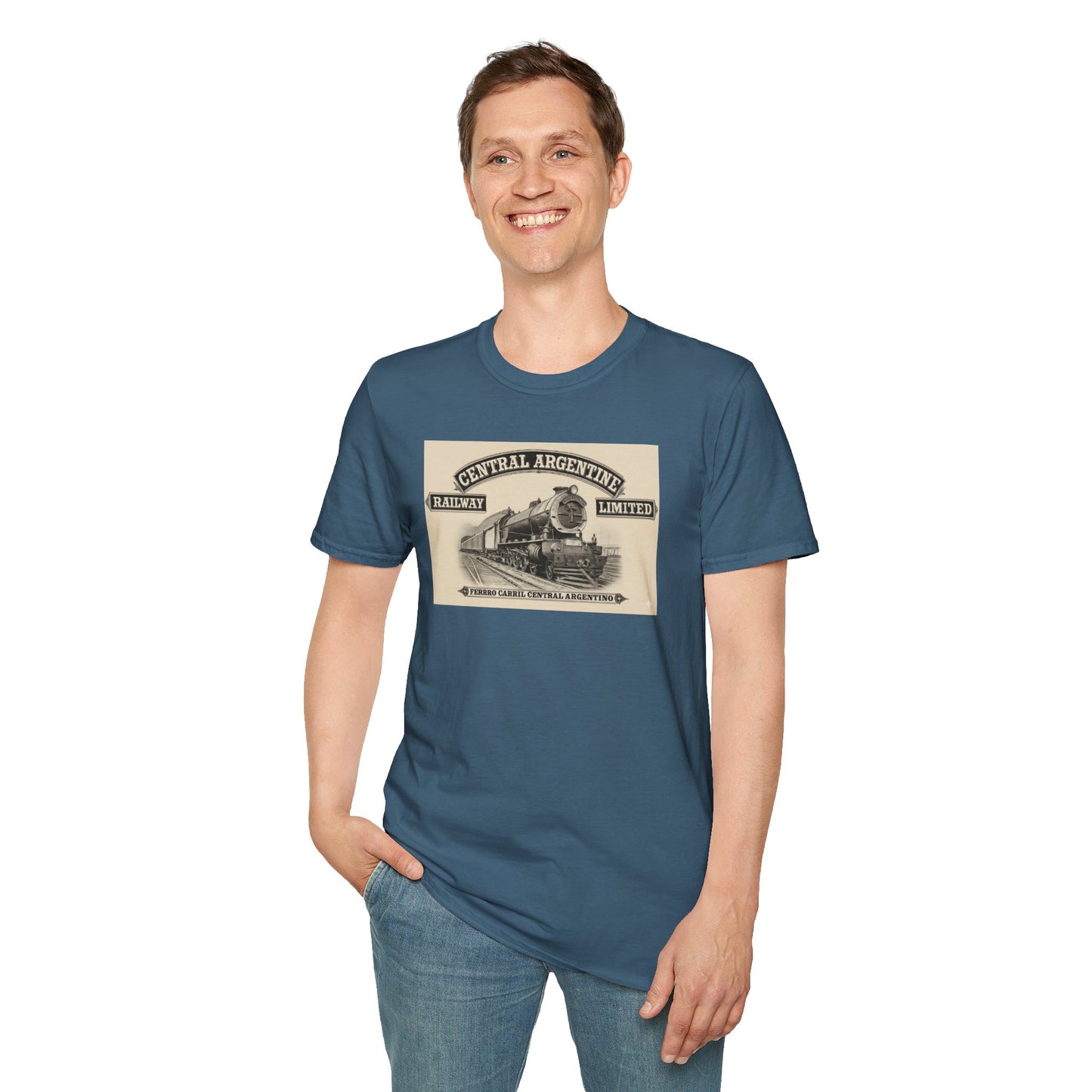 Vintage Central Argentina Railway T-Shirt – Retro Steam Train Graphic