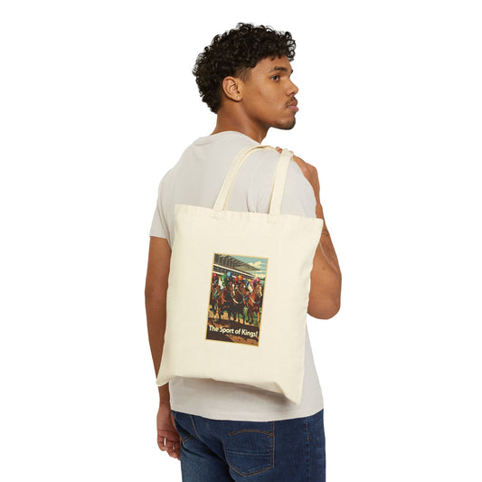Horse Racing Tote Bag — "The Sport of Kings" Canvas Market Tote