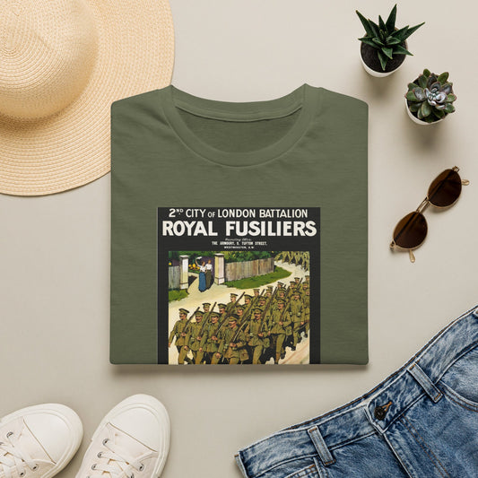 Royal Fusiliers WW1 Recruitment Poster T-Shirt | Vintage British Army Tee
