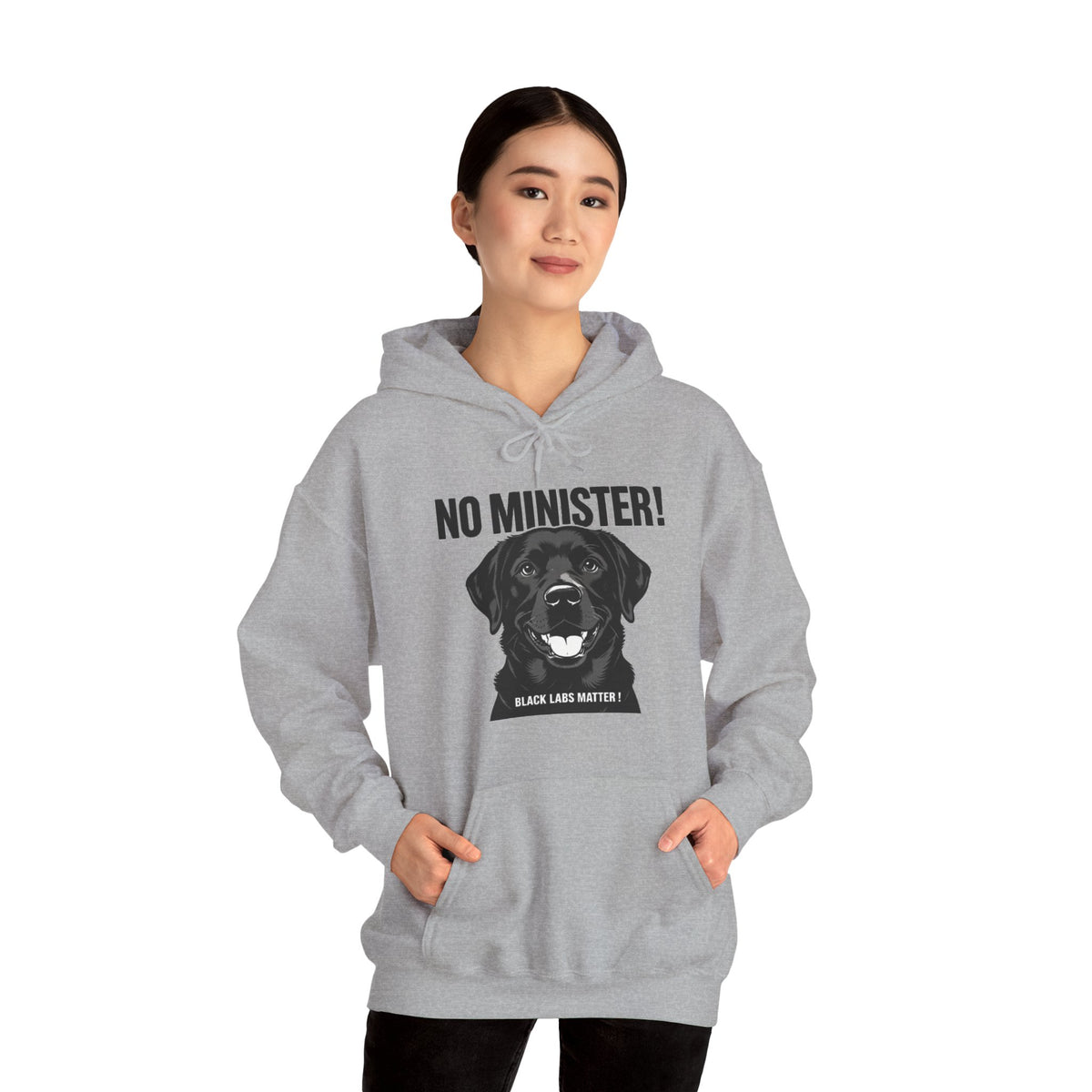 No Minister! Black Labs Matter T-Shirt – Pint, Pub & Labrador Unisex Heavy Blend™ Hooded Sweatshirt