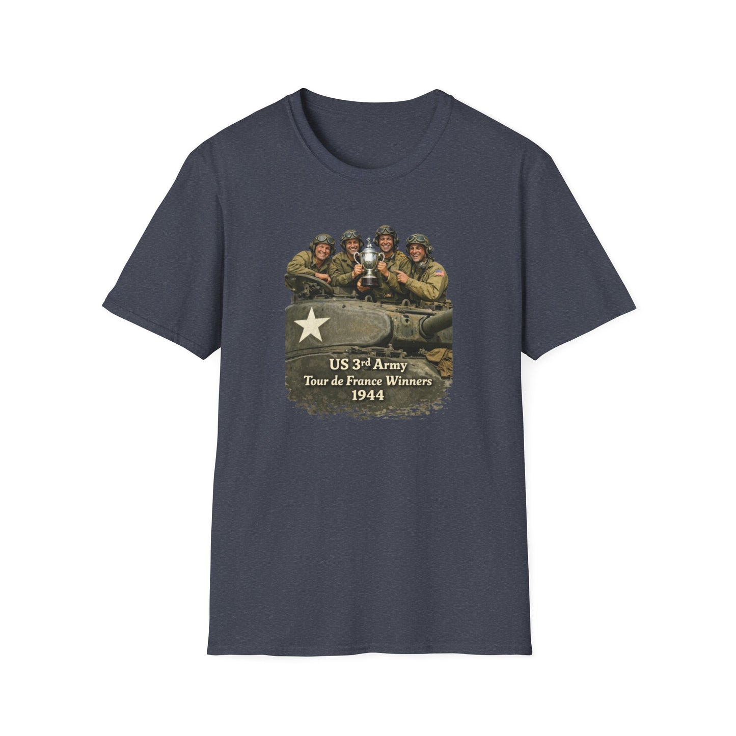 WWII US 3rd Army 'Tour de France Winners 1944' Vintage Soldiers T-Shirt