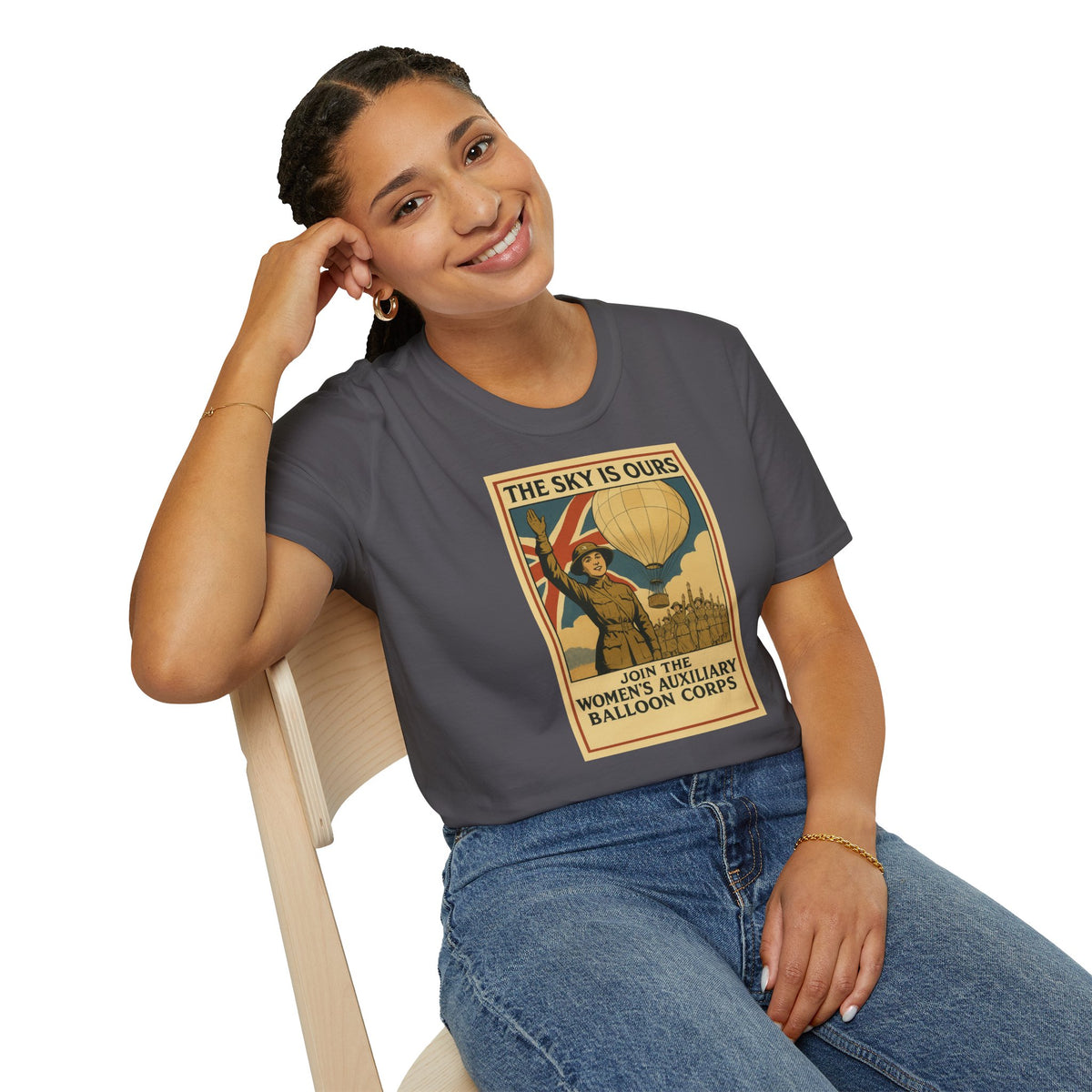 Women's Auxiliary Balloon Corps T-Shirt — Blackadder Goes Forth Comedy Gift