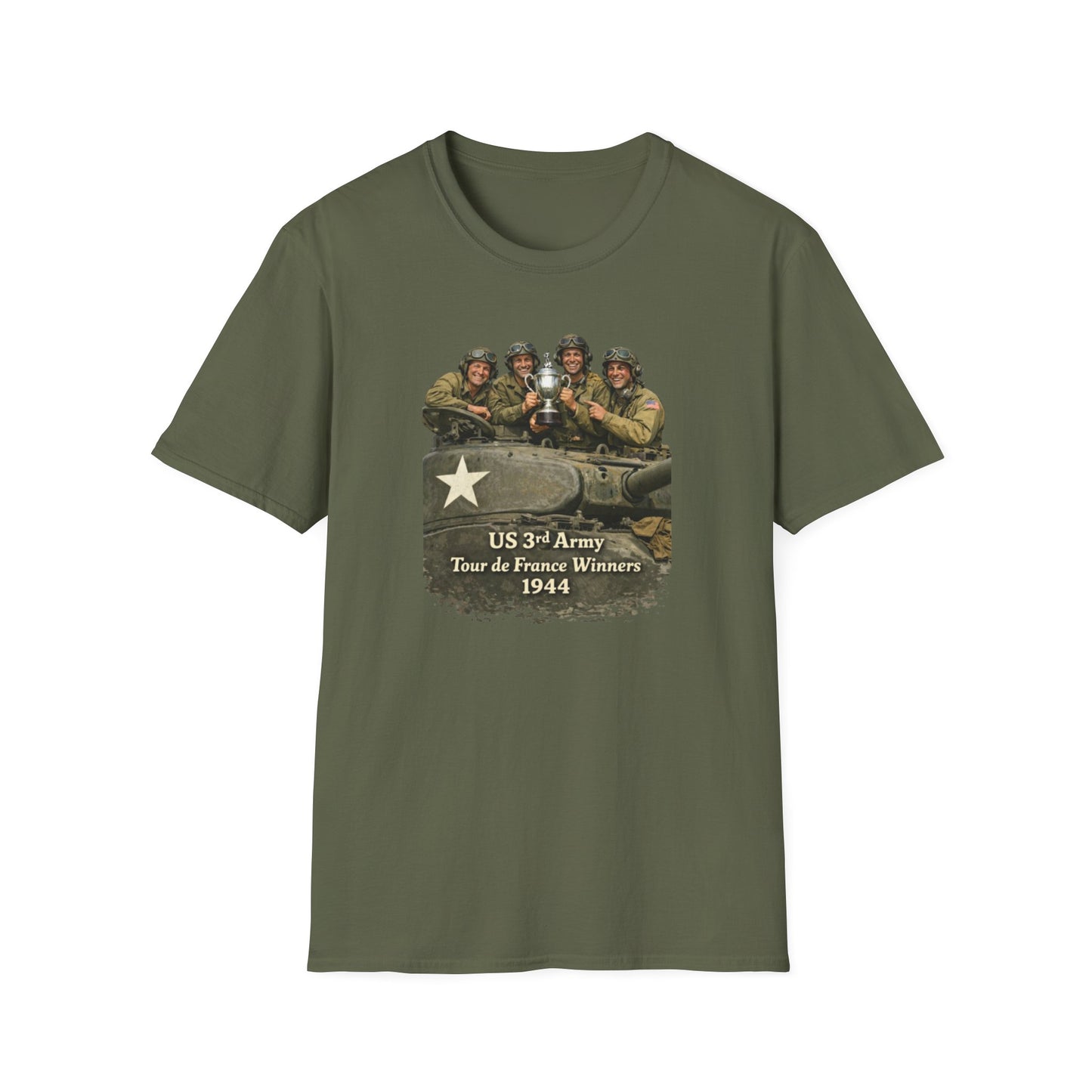 WWII US 3rd Army 'Tour de France Winners 1944' Vintage Soldiers T-Shirt