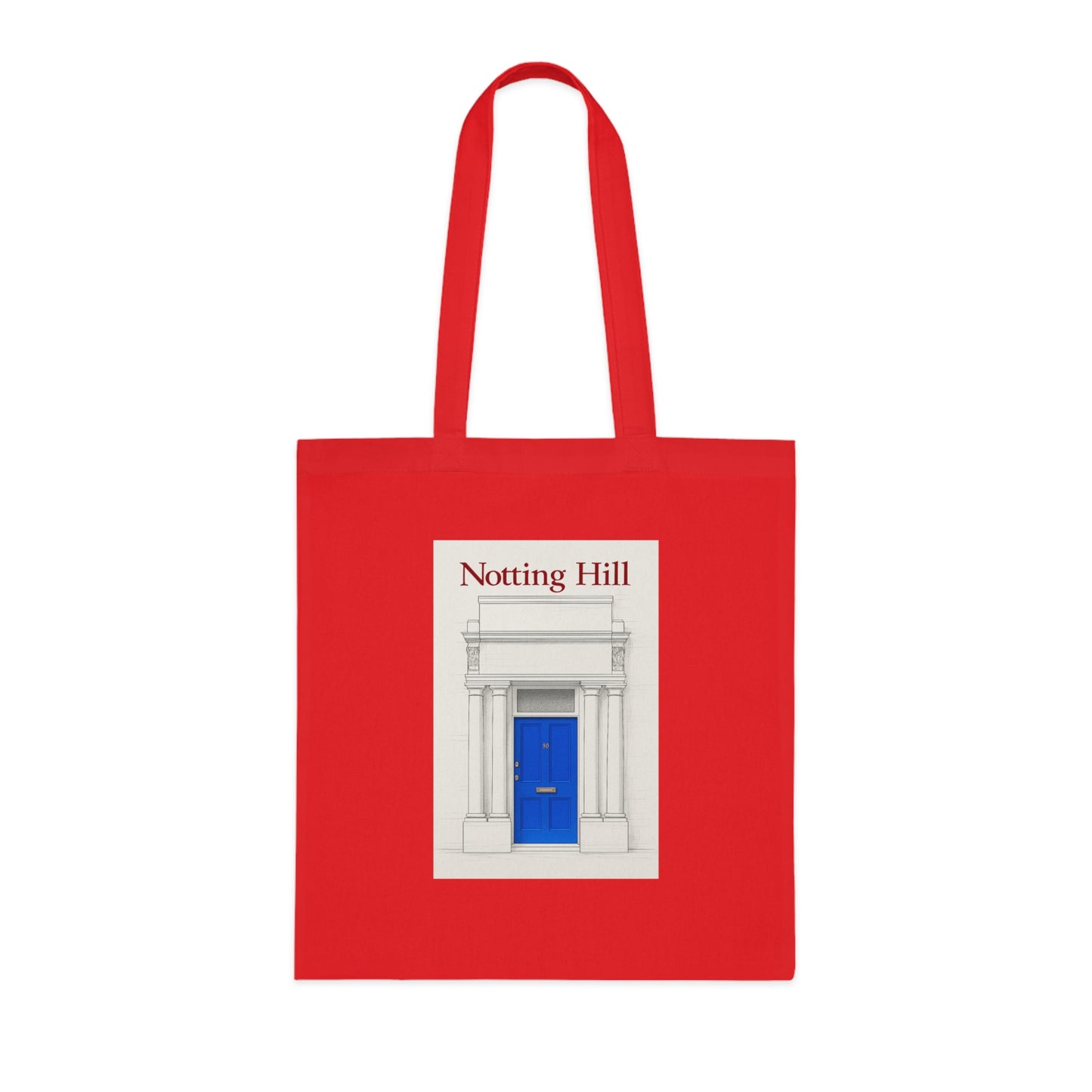 Cotton Tote featuring the iconic blue door in Notting Hill