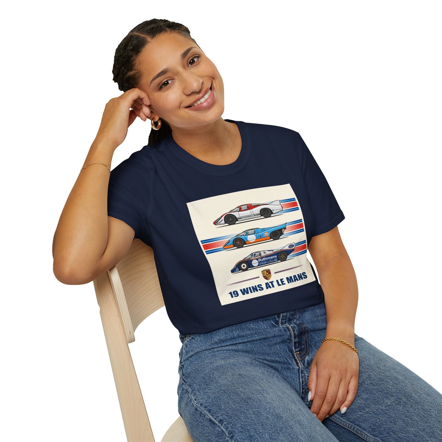Le Mans Champions Porsche Tee — Three Winning Models 24 Hours Tribute