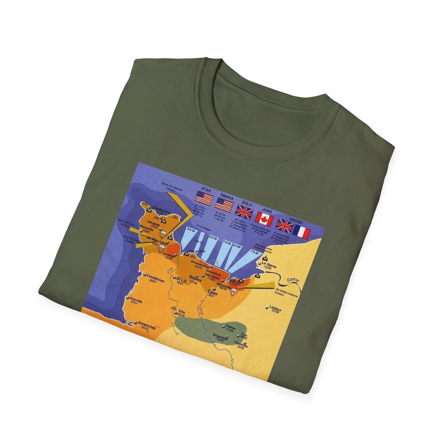 D Day , Normandy , 6th June 1944 . You've all seen the films , now buy the t shirt !