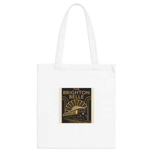 Brighton Belle Art Deco Tote Bag — Vintage Train Graphic Shopper