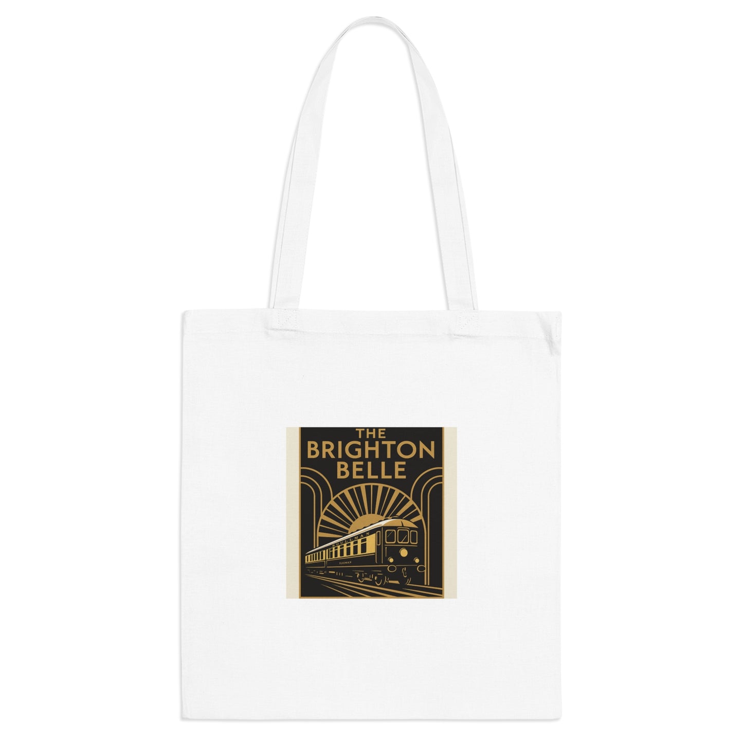 Copy of Brighton Belle Art Deco Tote Bag — Vintage Train Graphic Shopper