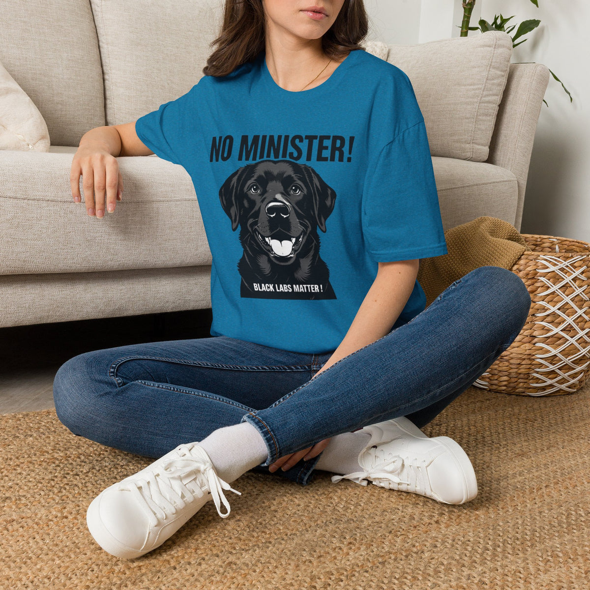 No Minister! Black Labs Matter T-Shirt – Pint, Pub & Labrador Unisex Tee
