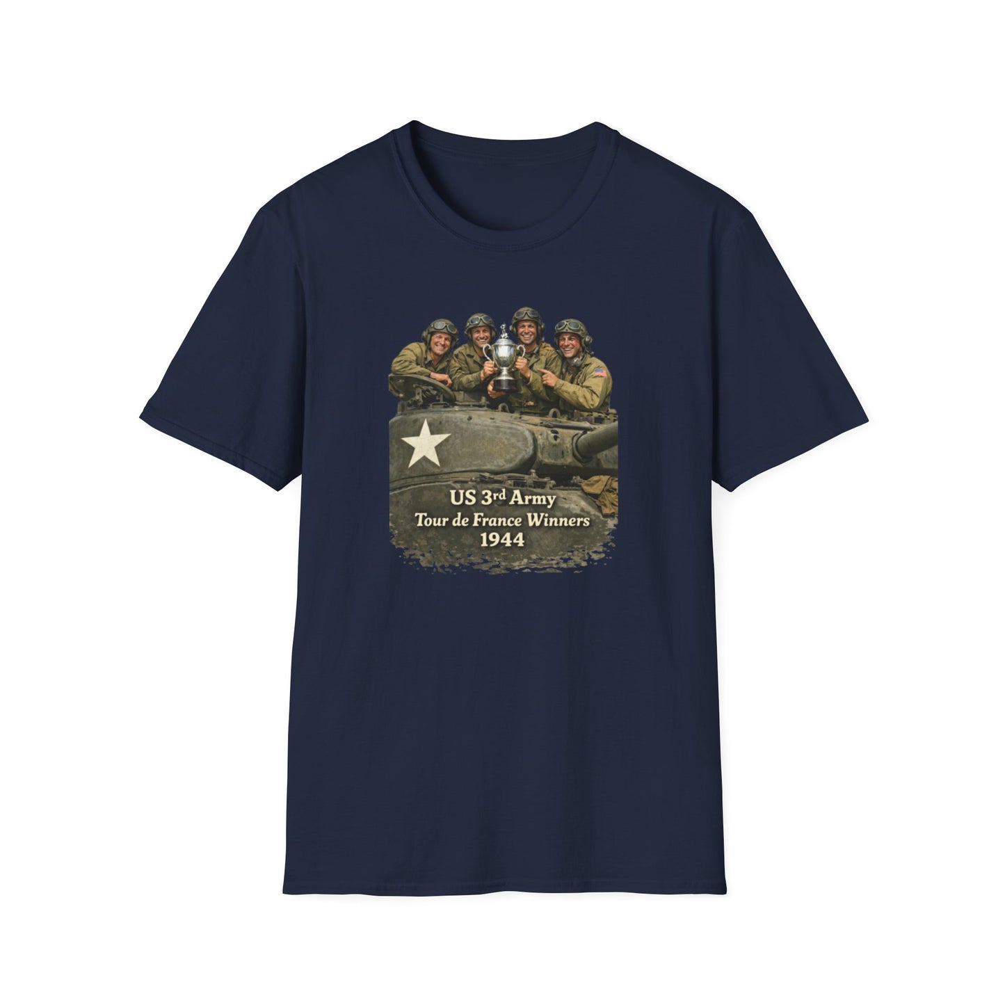 WWII US 3rd Army 'Tour de France Winners 1944' Vintage Soldiers T-Shirt