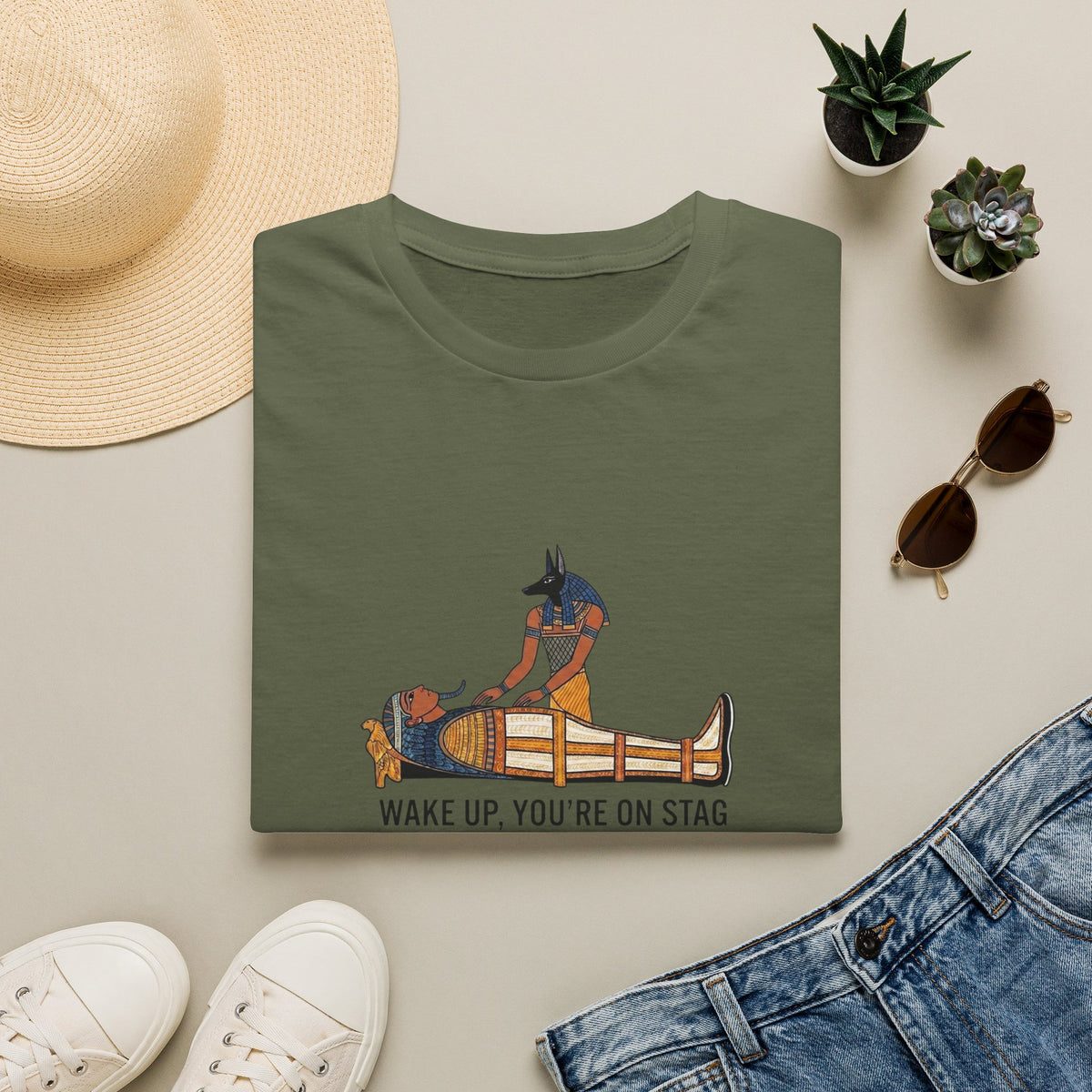 Wake up , you're on stag !  humorous Army t shirt