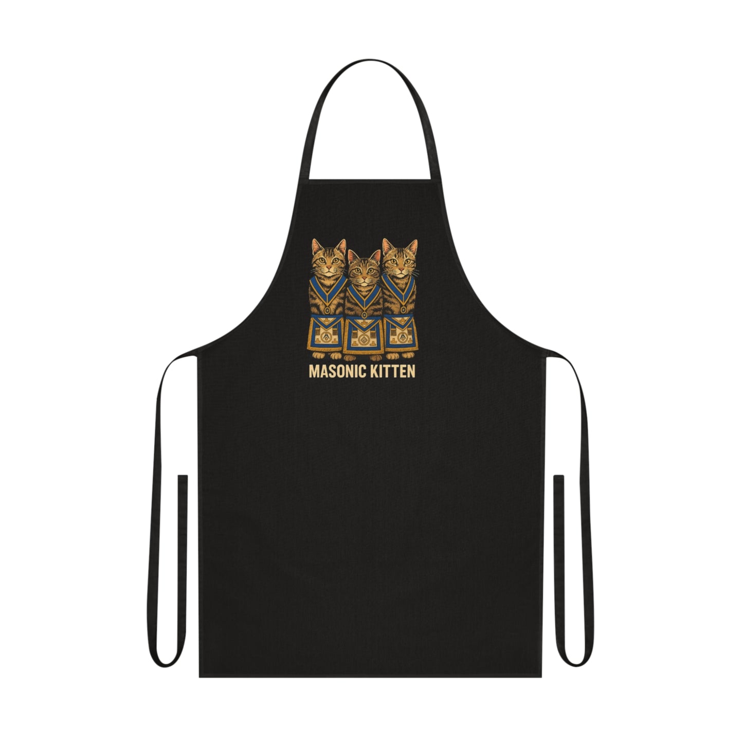 Cotton Apron featuring the Masonic kittens